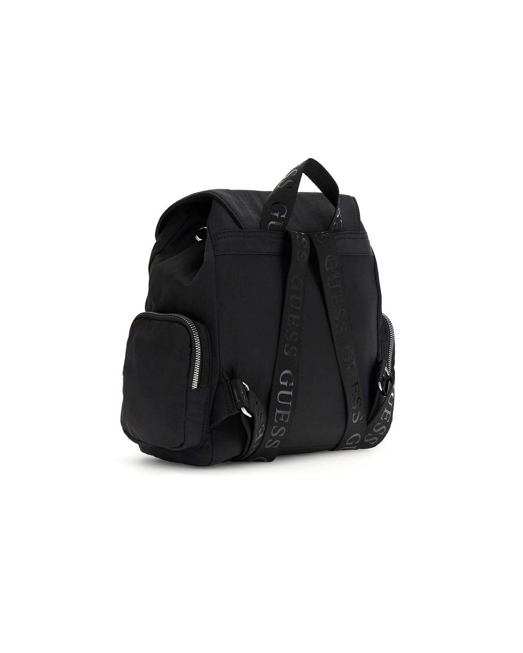 Zaino Guess nero con placca logo triangolare in metallo image