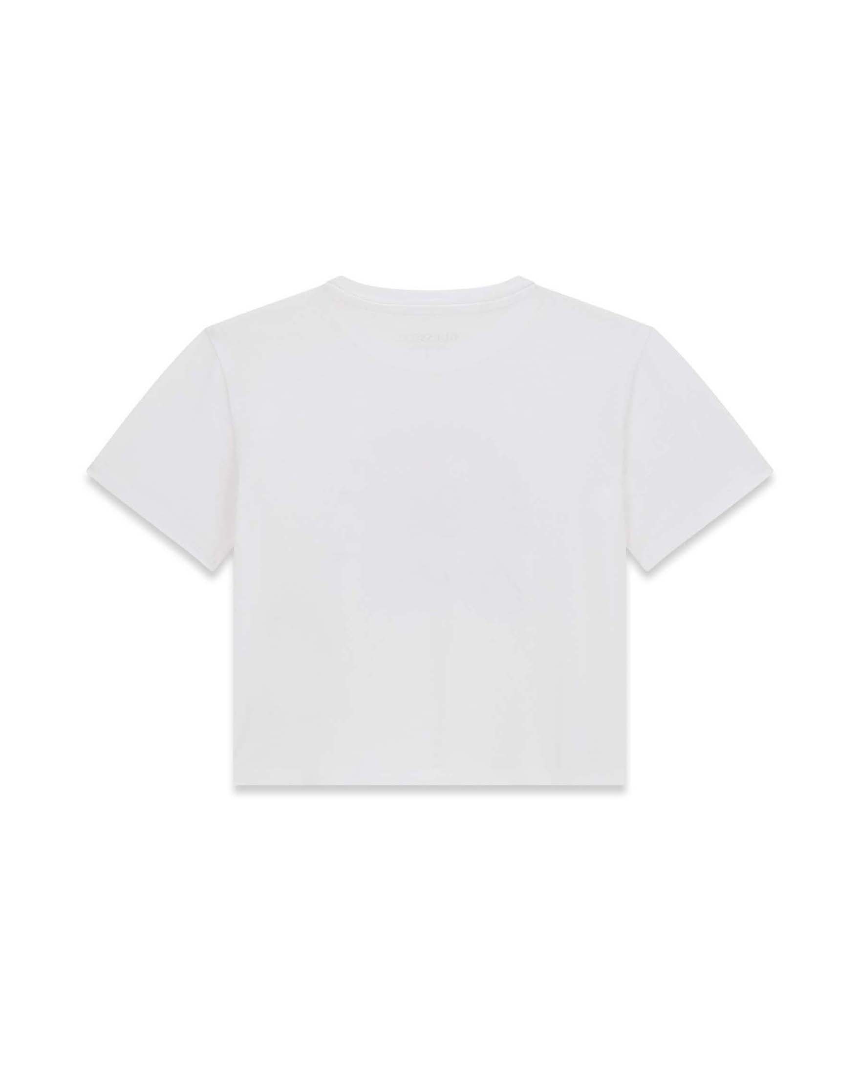 T-shirt mezza manica Guess bianca in misto cotone con stampa logo Los Angeles image