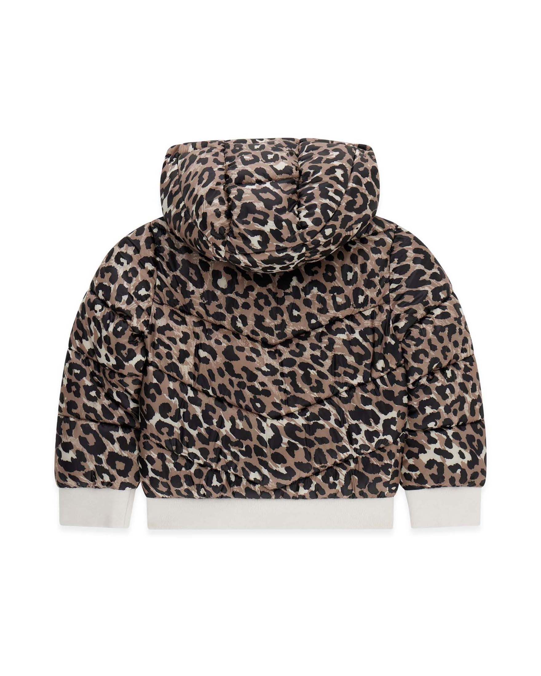 Giaccone imbottito Guess con stampa maculata e patch logo a cuore image