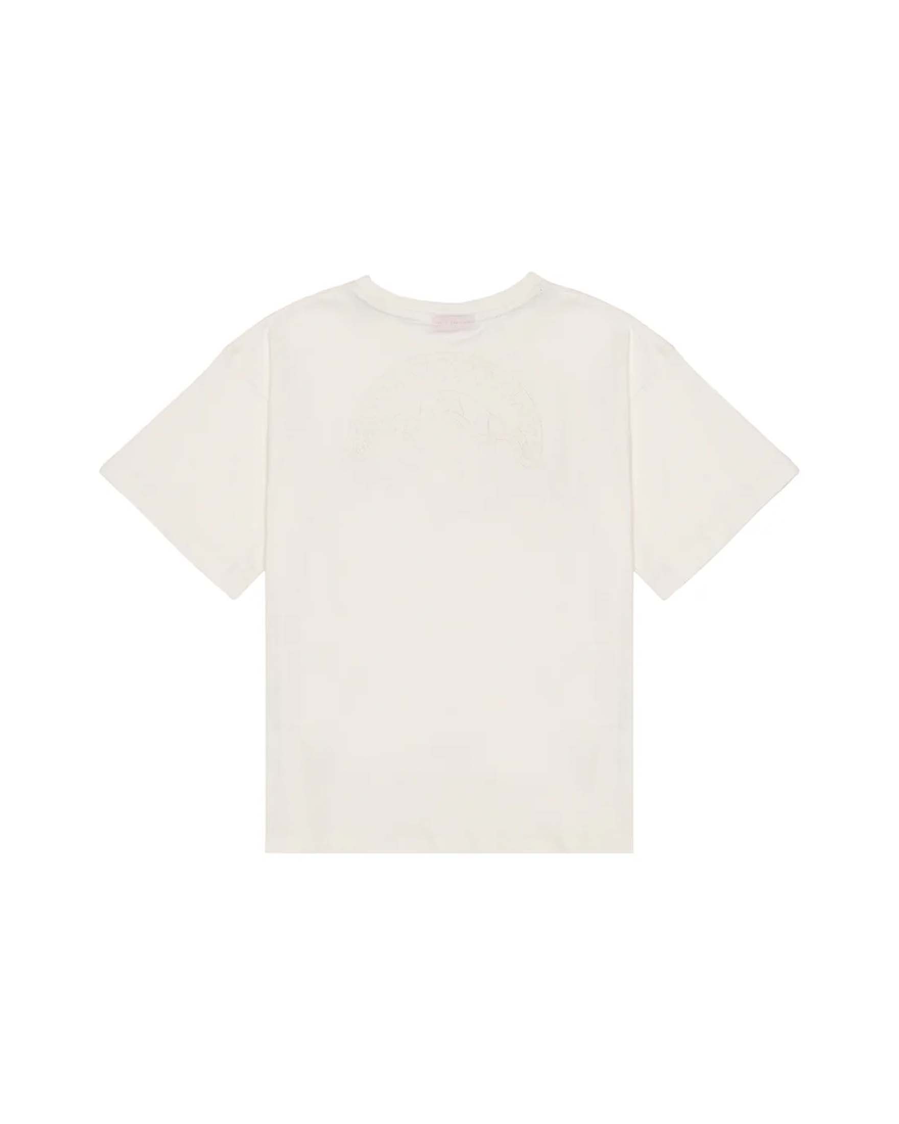 T-shirt avorio Sprayground in puro cotone con scritta ricamata sul petto image