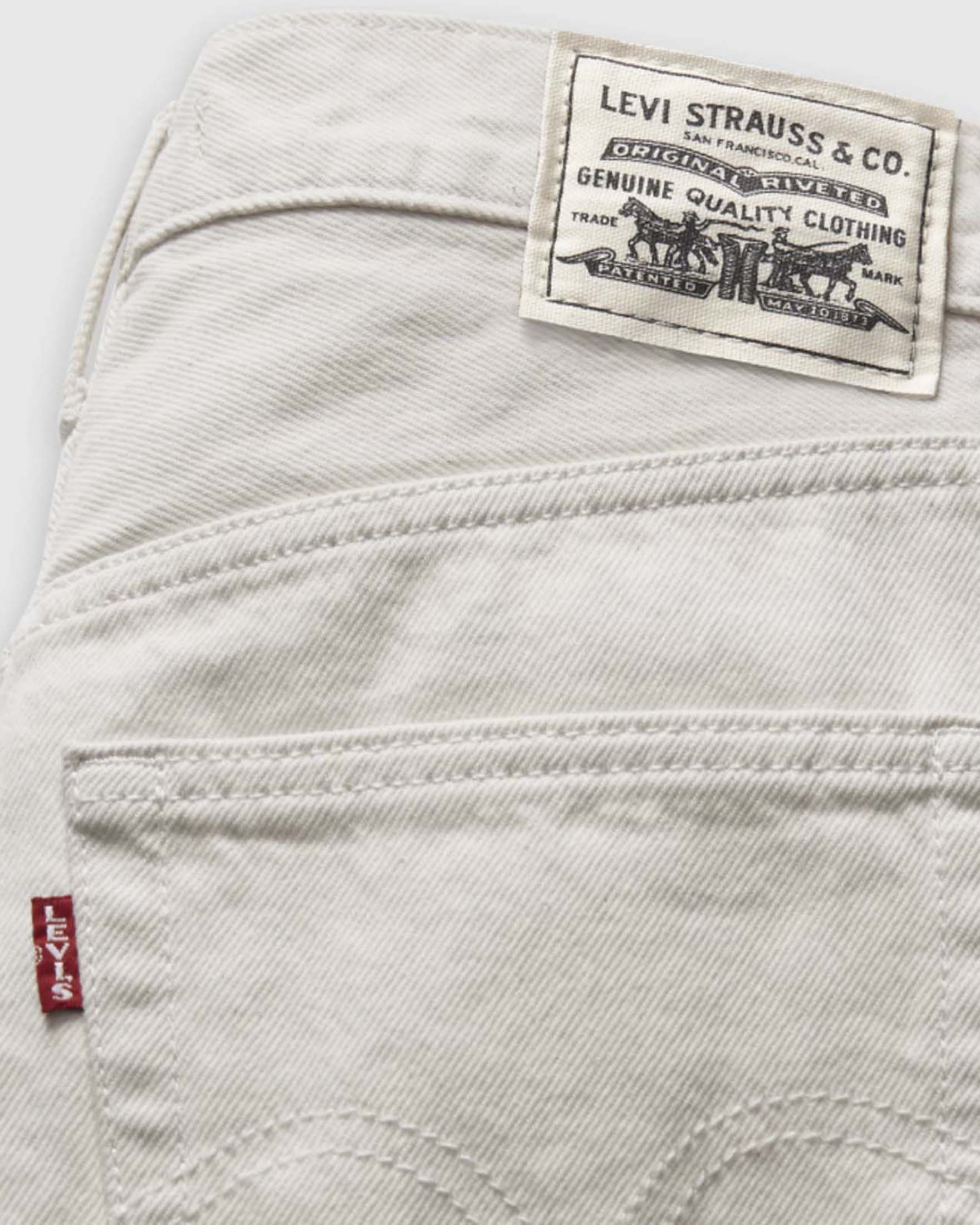 Jeans Ribcage Wide Leg Levi's color ghiaccio in misto lino e viscosa a vita alta