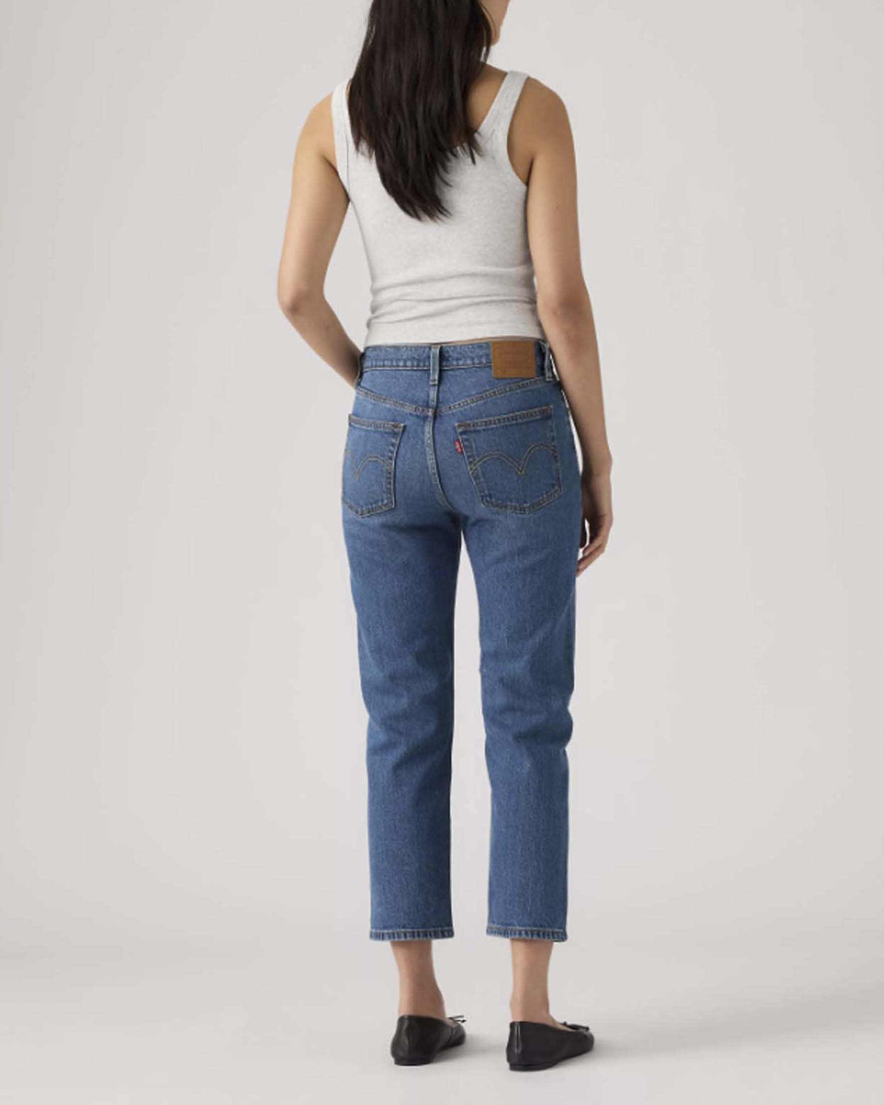Jeans 501 Crop Levi's lavaggio stonewash in cotone image