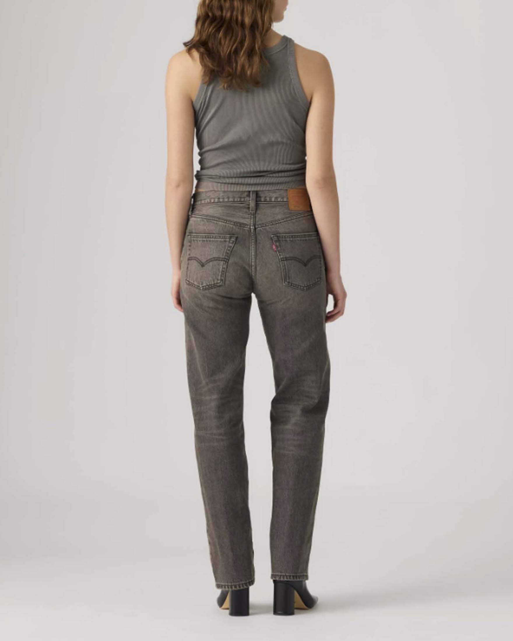 Jeans 501 ’90s Levi's grigi a vita media in denim di cotone image