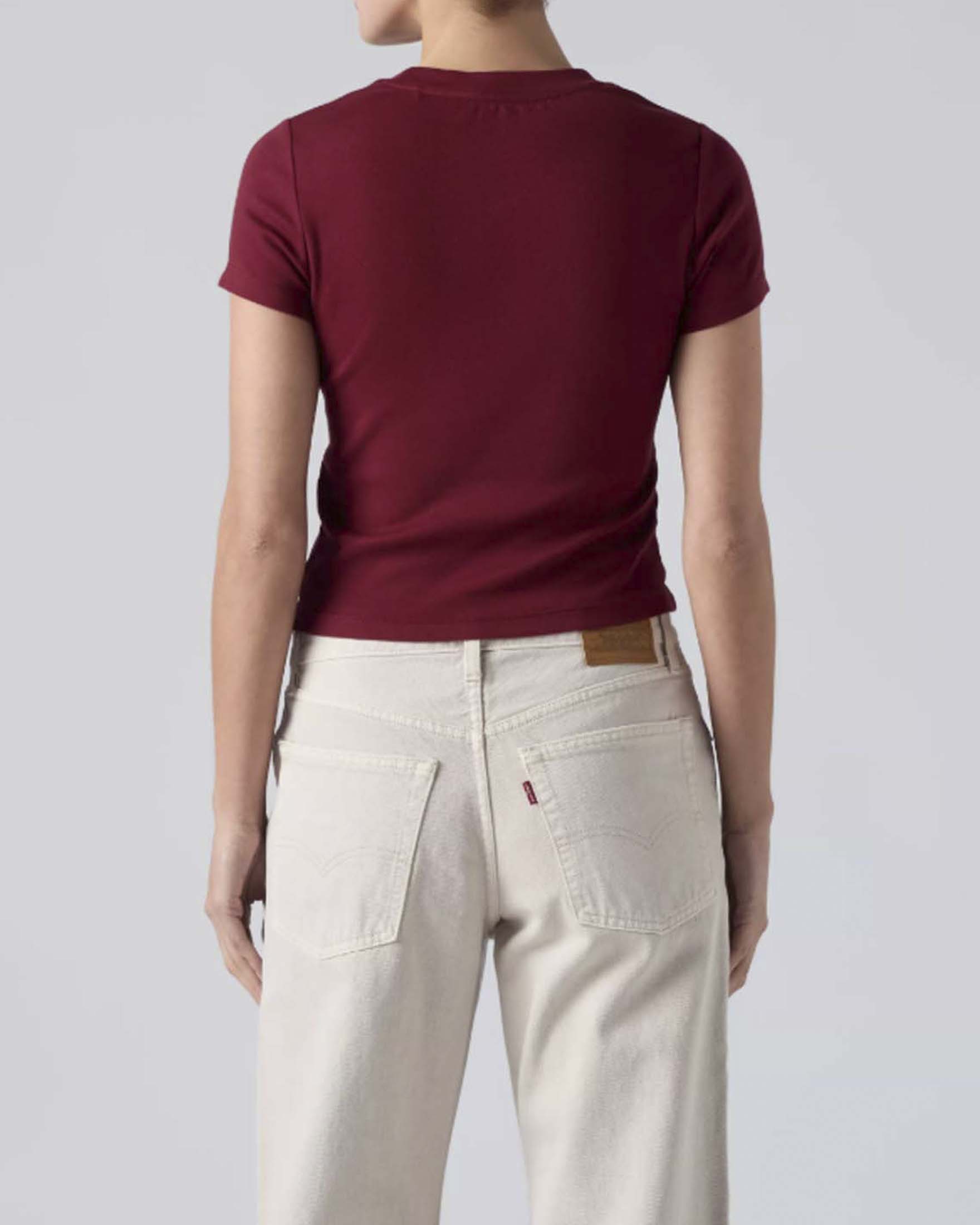 T-shirt Graphic Essential Baby Levi's bbordeaux in cotone stretch a coste con stampa cuore image