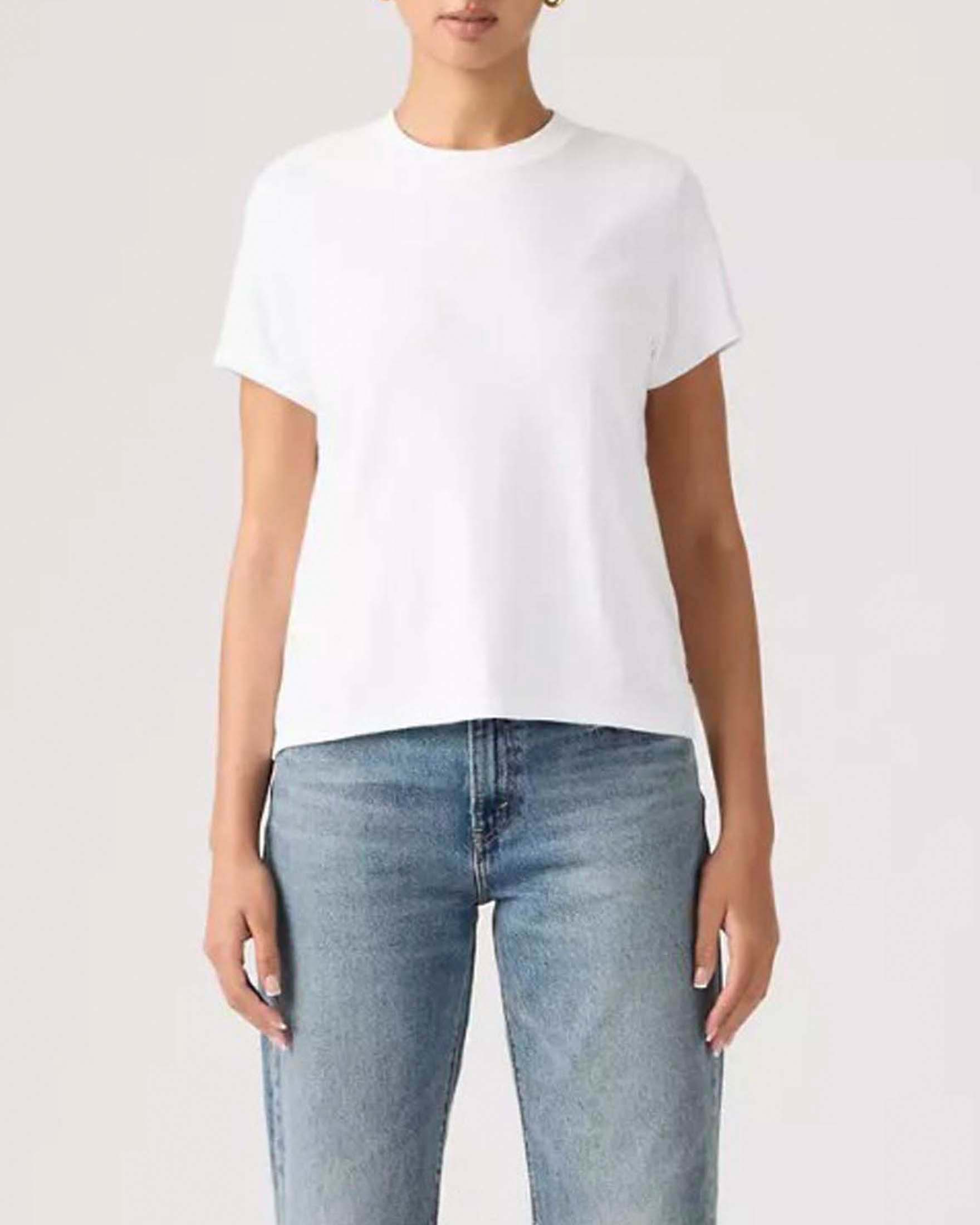 T-shirt Favorite Slub Levi's bianca in cotone con logo Red Tab ricamato image