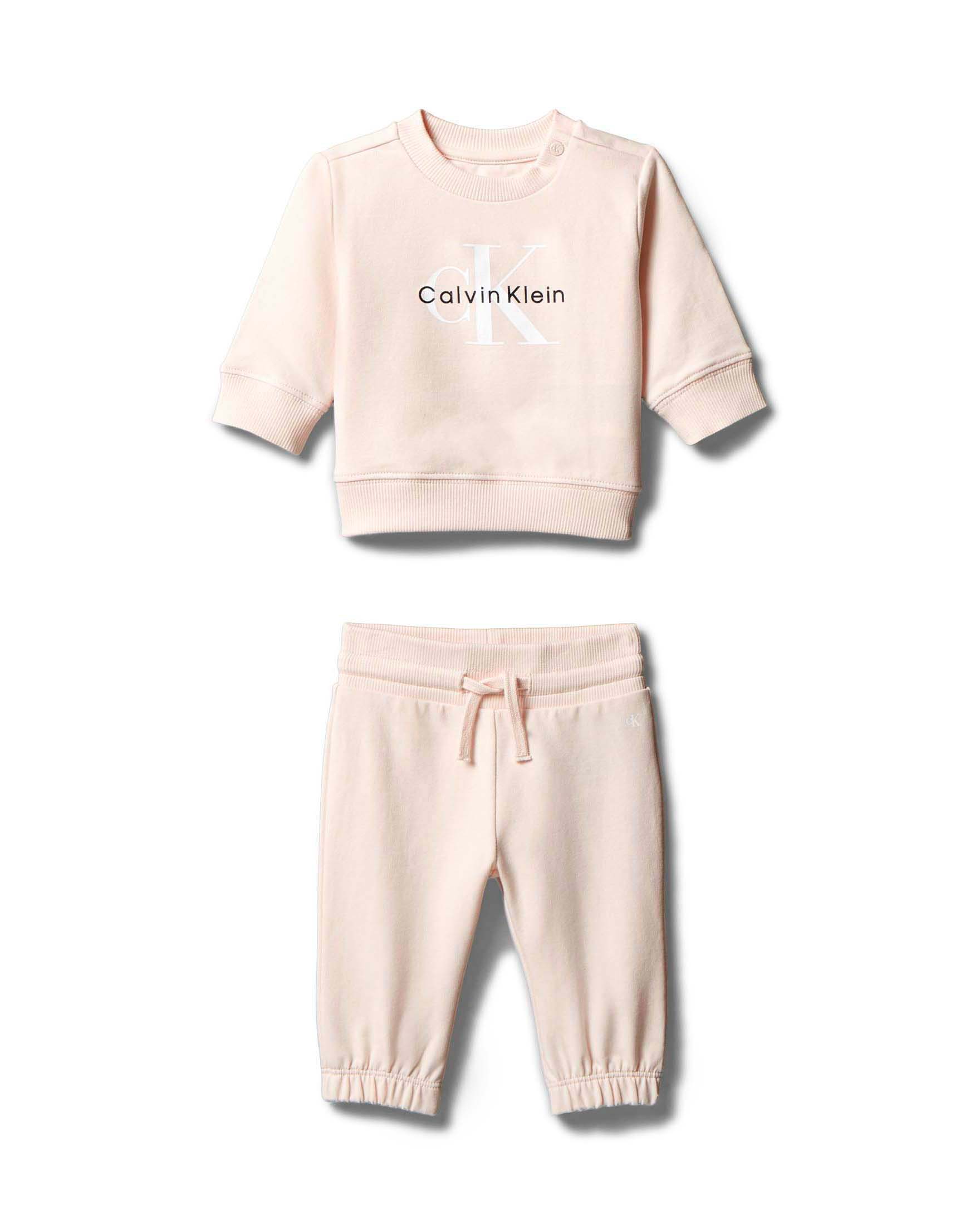 Completo tuta Calvin Klein rosa in cotone stretch