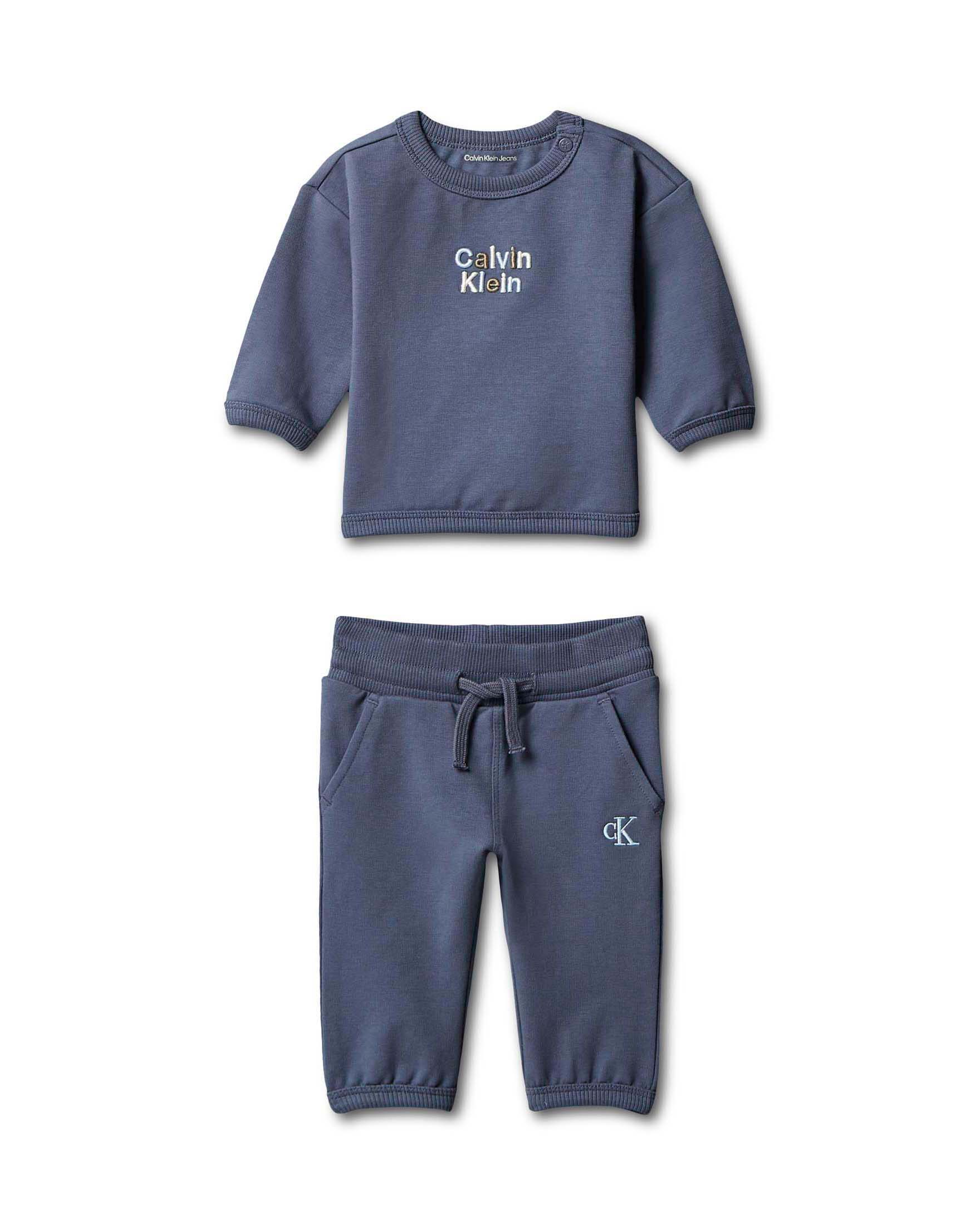 Completo tuta Calvin Klein indaco in cotone stretch