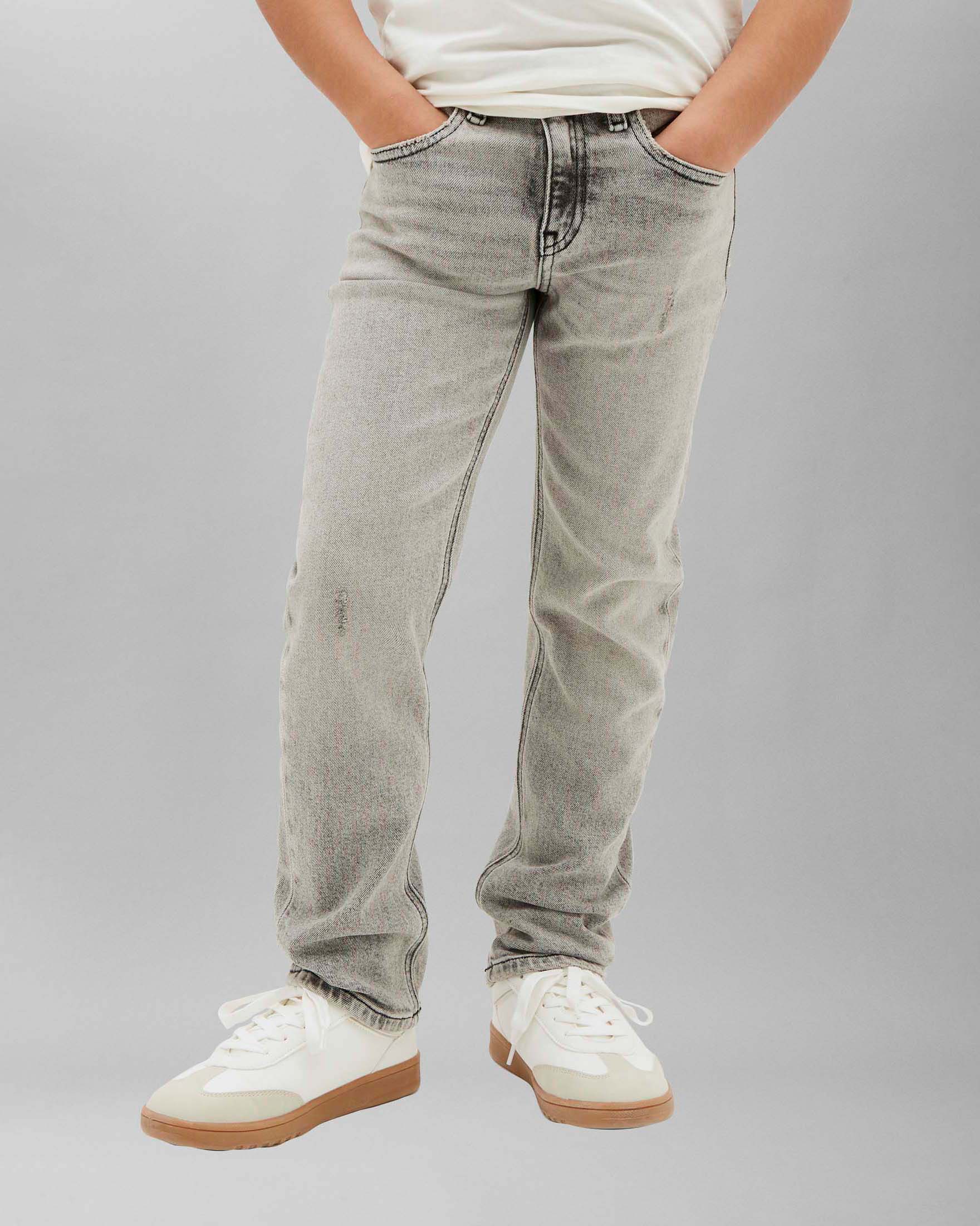 Jeans grigio Calvin Klein regular fit lavaggio stone washed