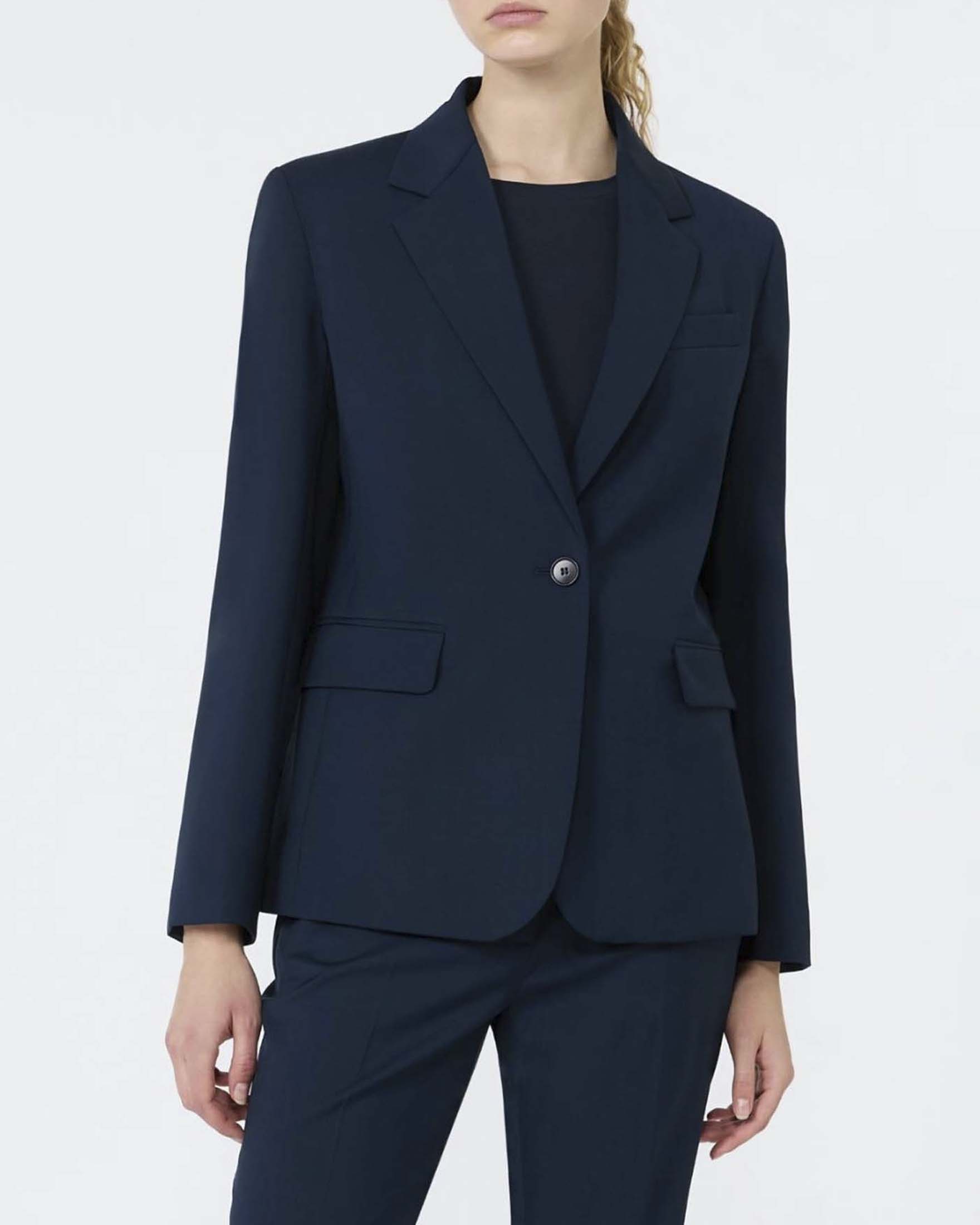 Blazer monopetto sfiancato Weekend Max Mara blu in pura lana