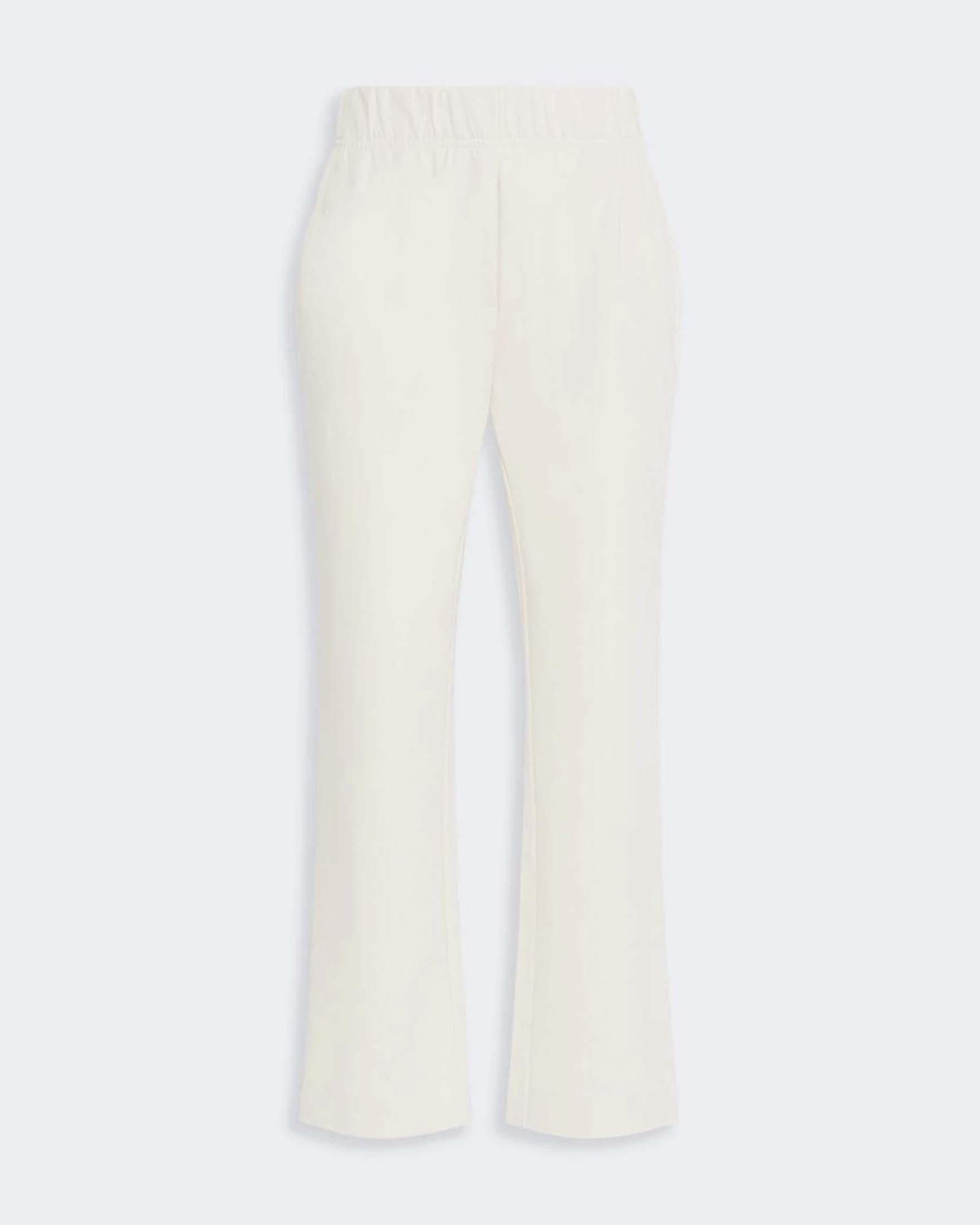 Pantaloni crop slim Weekend Max Mara color panna in jersey a punto Milano image