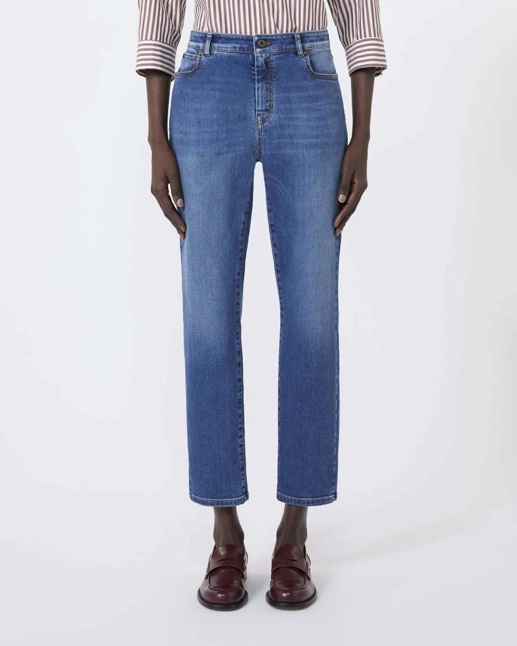 Jeans slim Weekend Max Mara lavaggio stonewash con gamba crop a sigaretta image