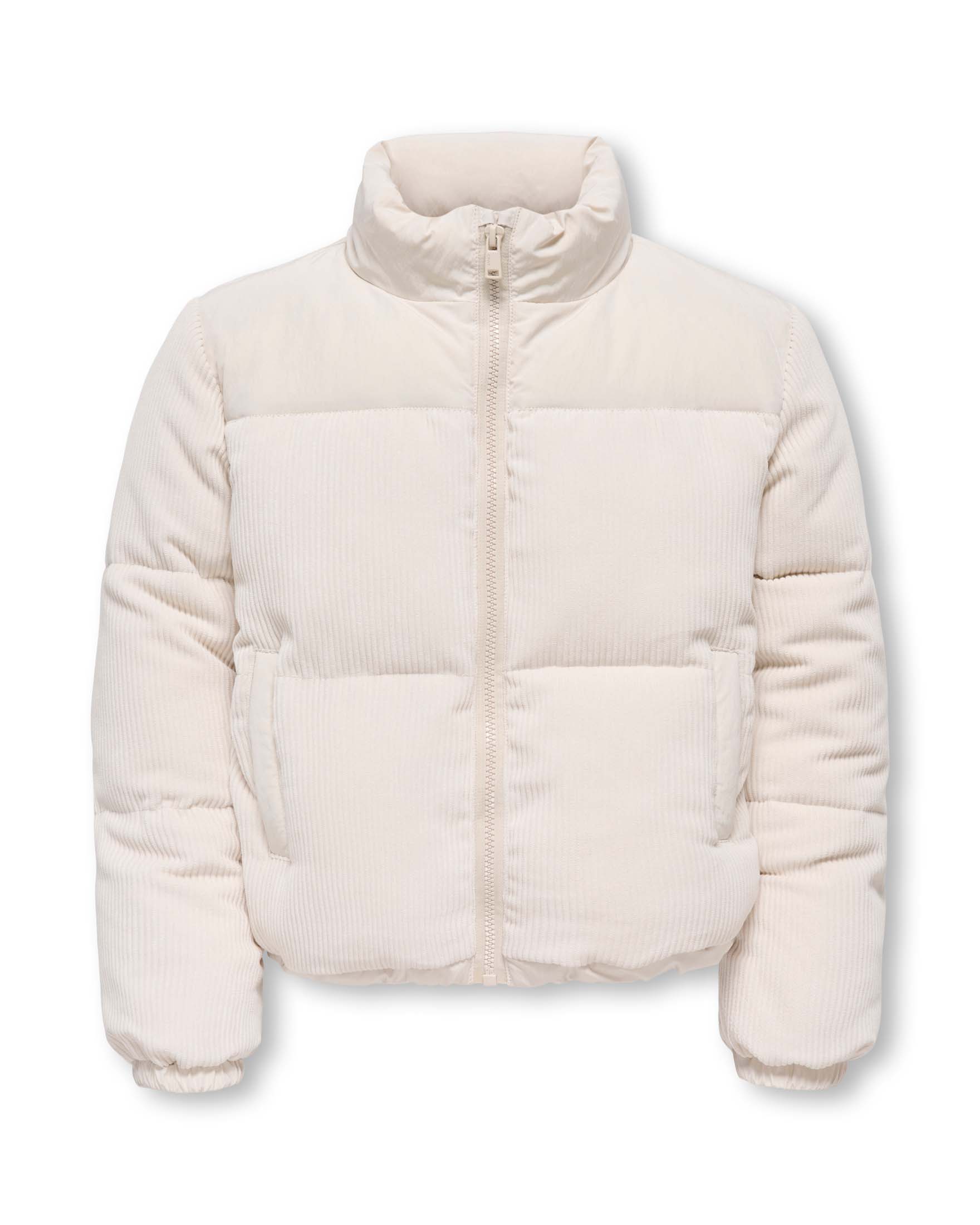 Giaccone imbottito Kids Only beige in velluto a coste