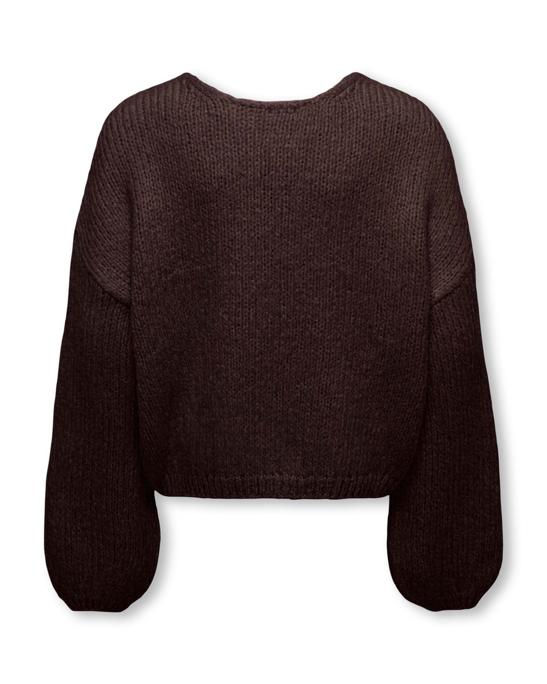 Maglia Kids Only marrone scuro in misto acrilico con scollo a V image
