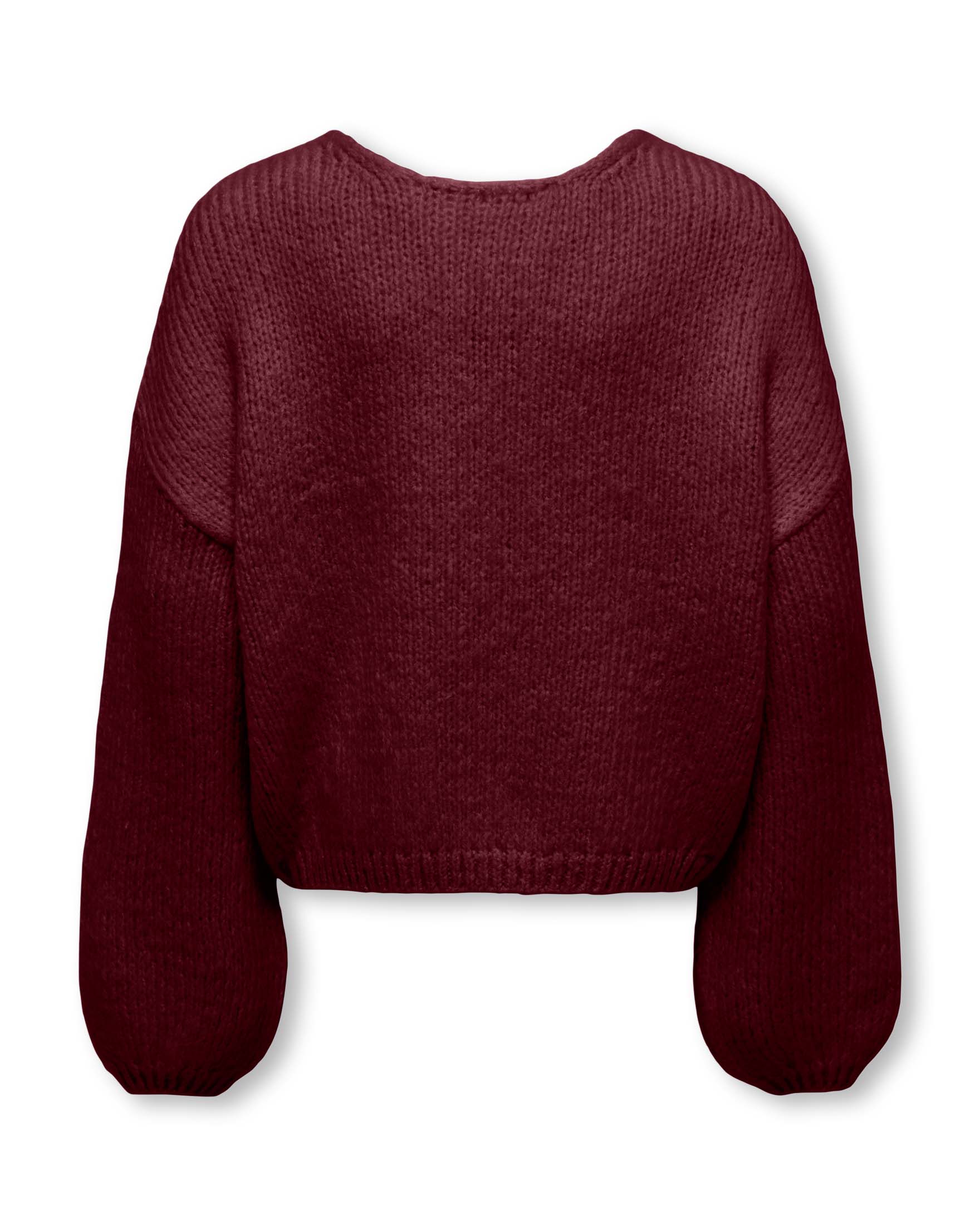 Maglia Kids Only bordeaux in misto acrilico con scollo a V image