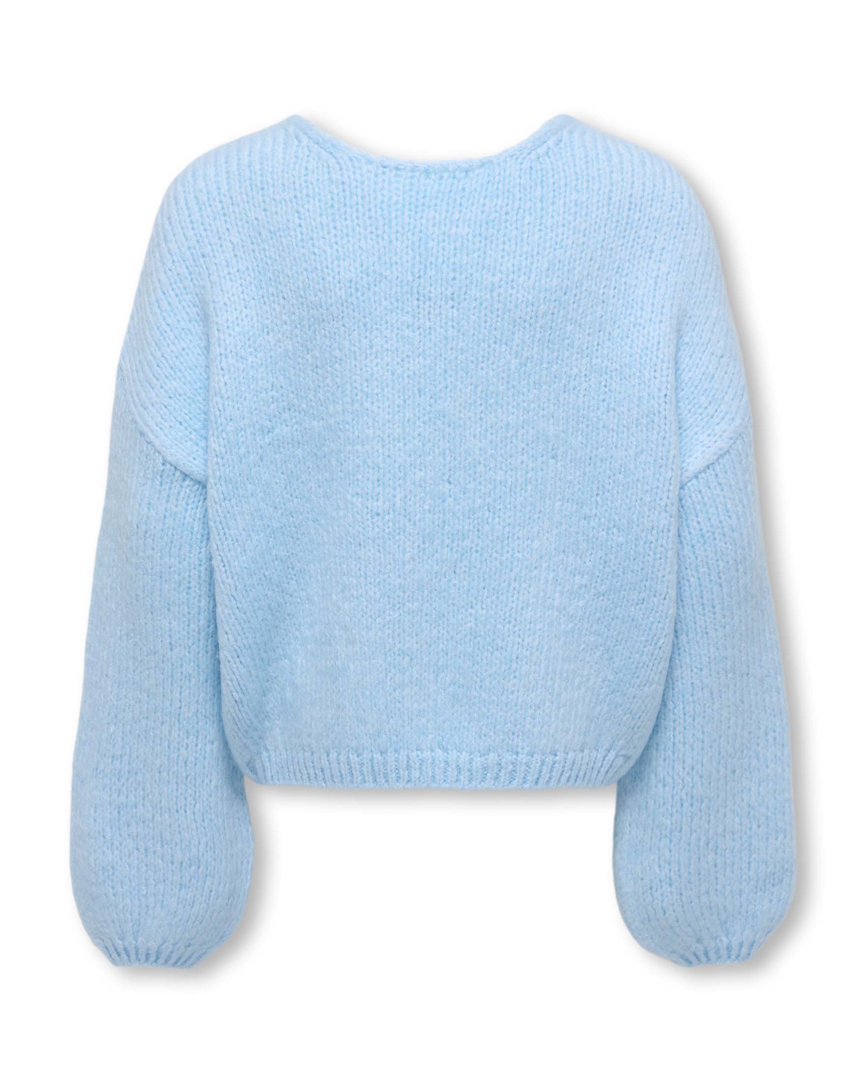 Maglia Kids Only azzurra in misto acrilico con scollo a V image