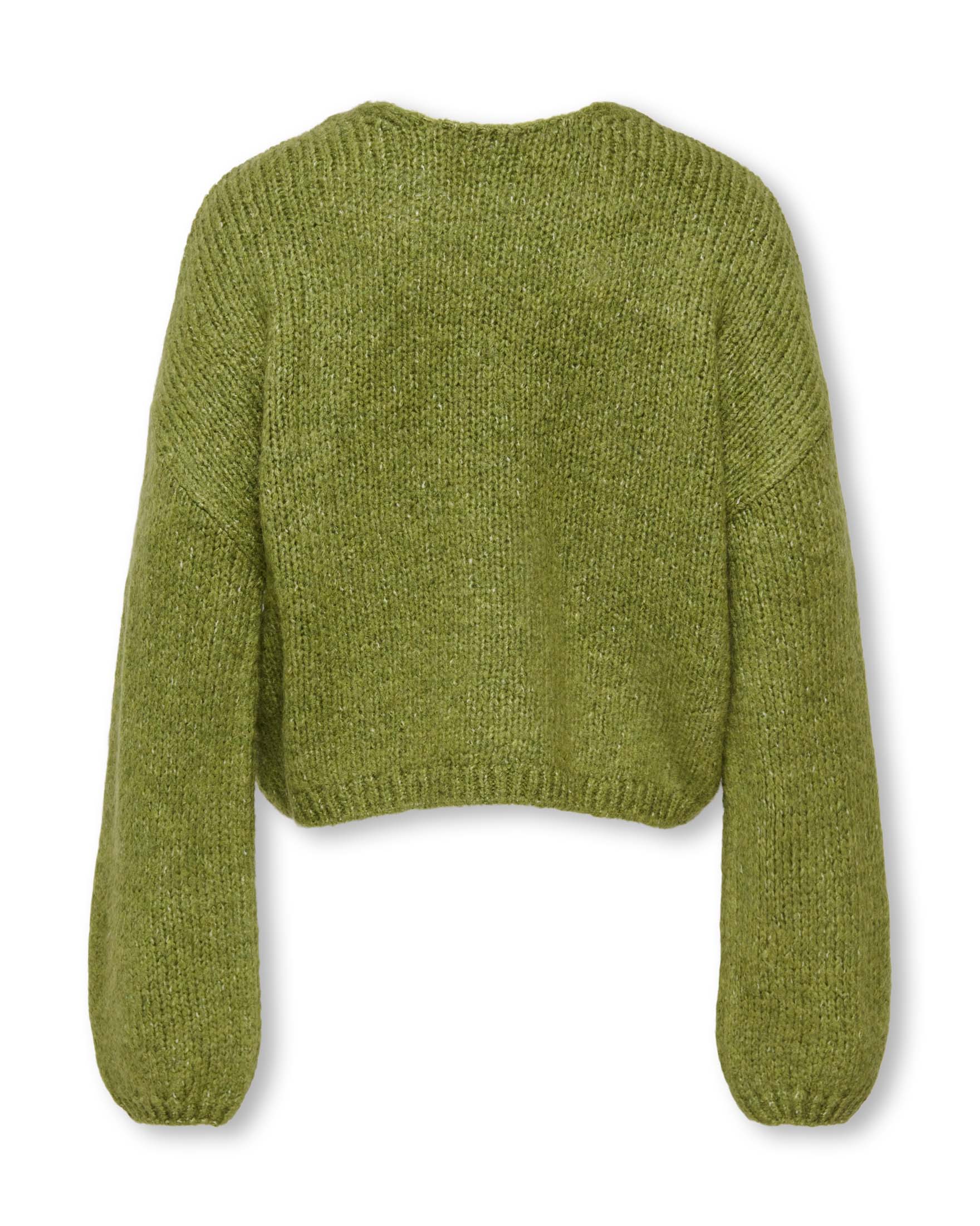 Maglione corto Kids Only verde oliva in misto acrilico image