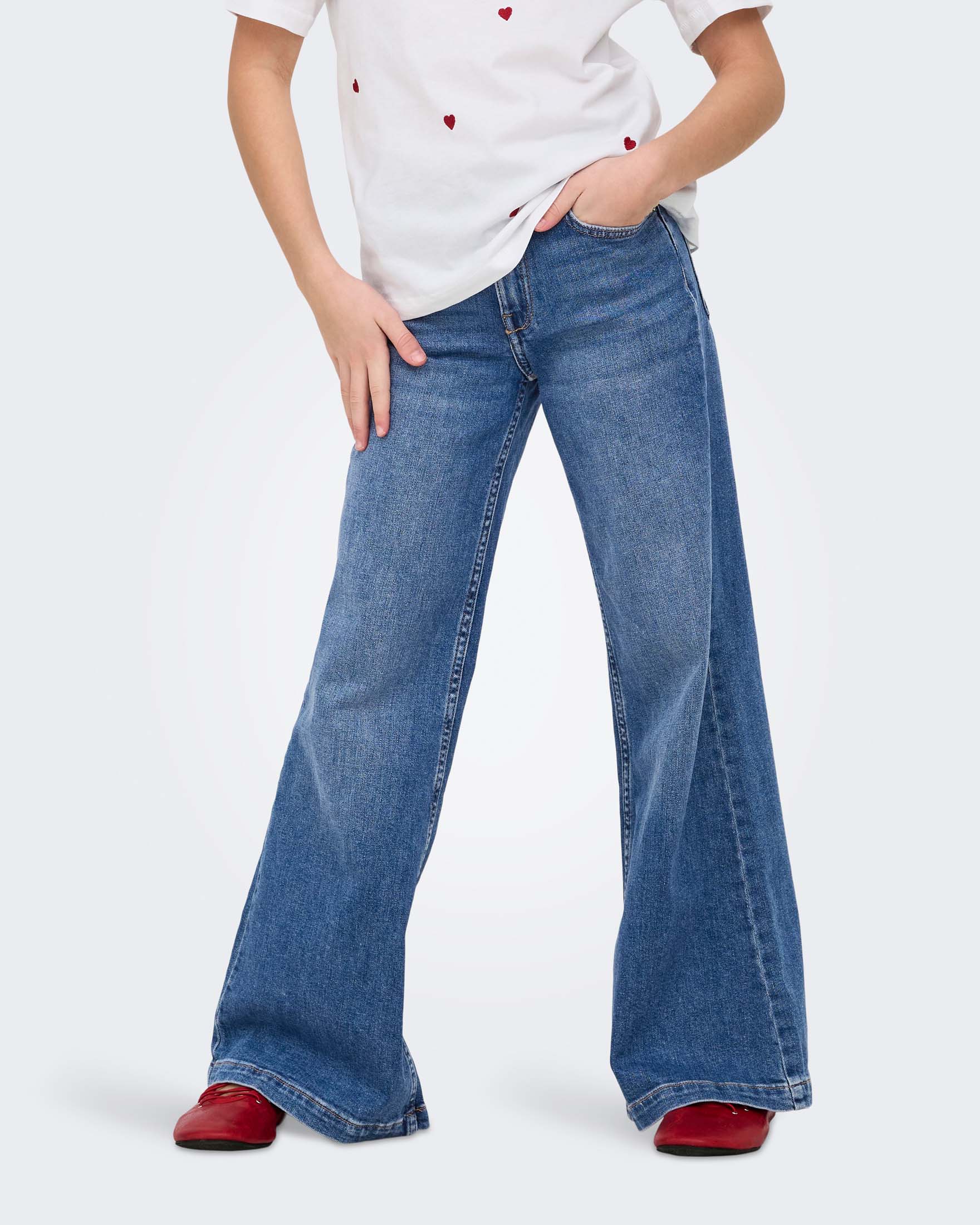 Jeans a zampa Kids Only lavaggio medio in misto cotone