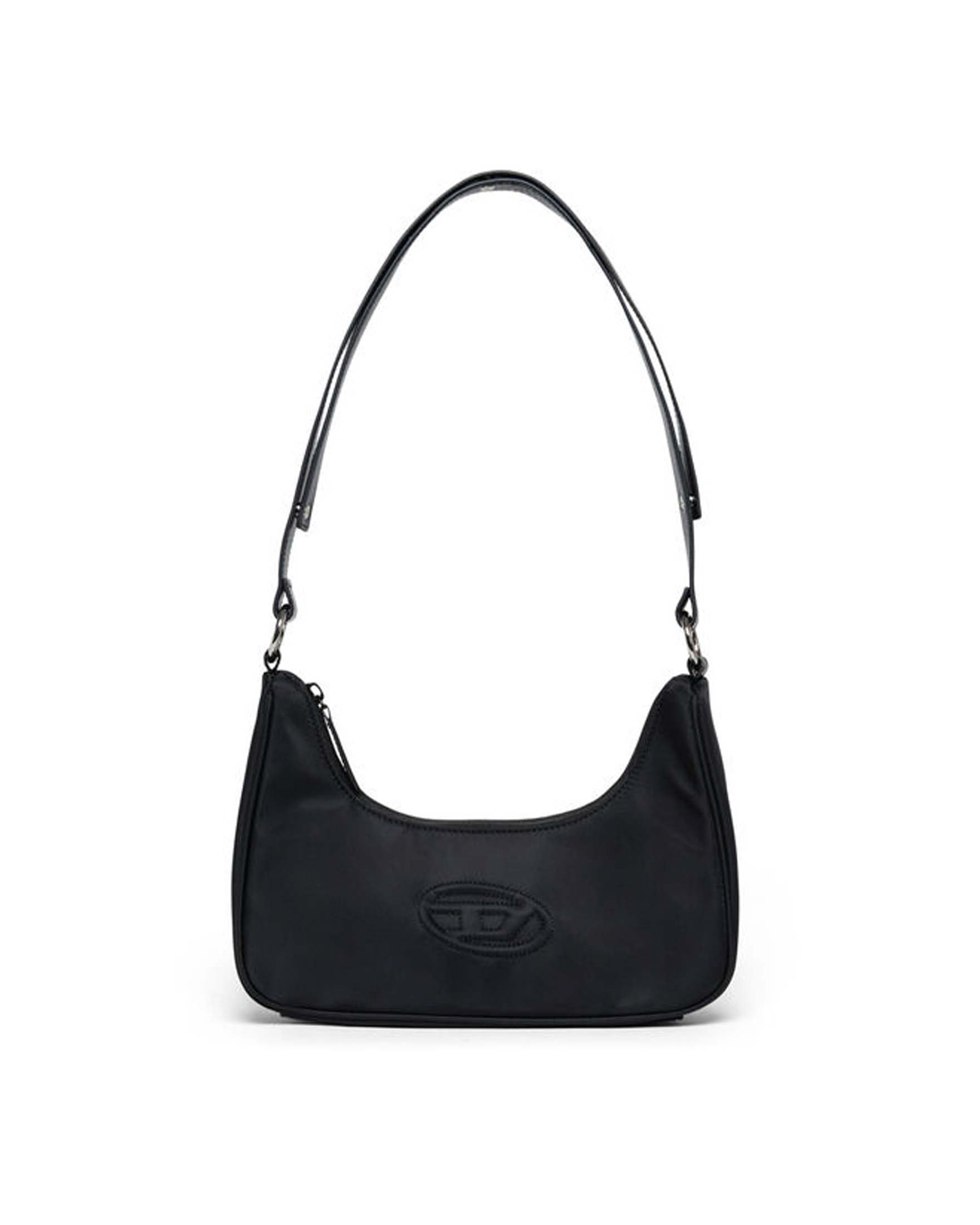 Borsa nera Guess a vela in nylon con tracolla