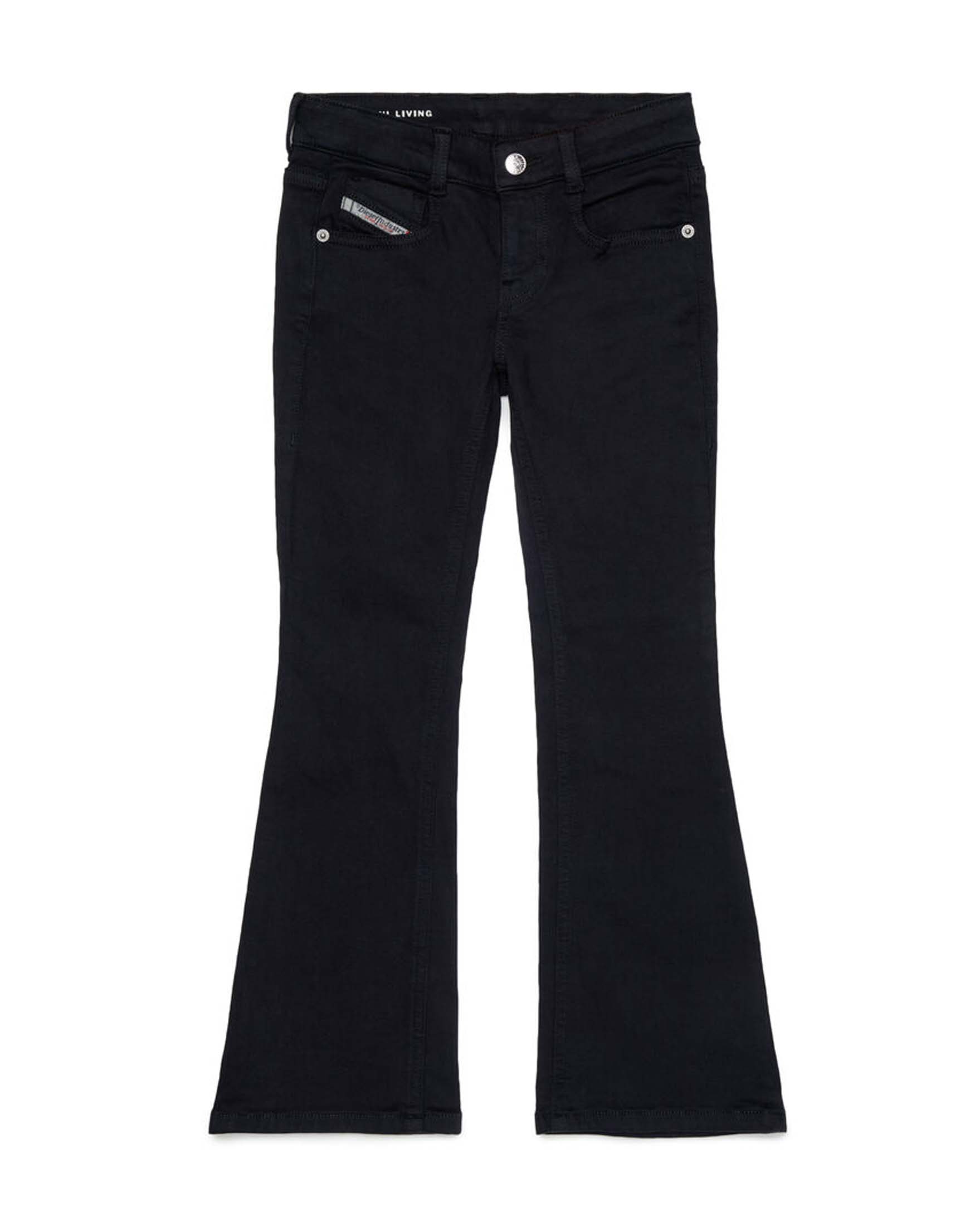 Jeans flare nero Diesel in cotone stretch