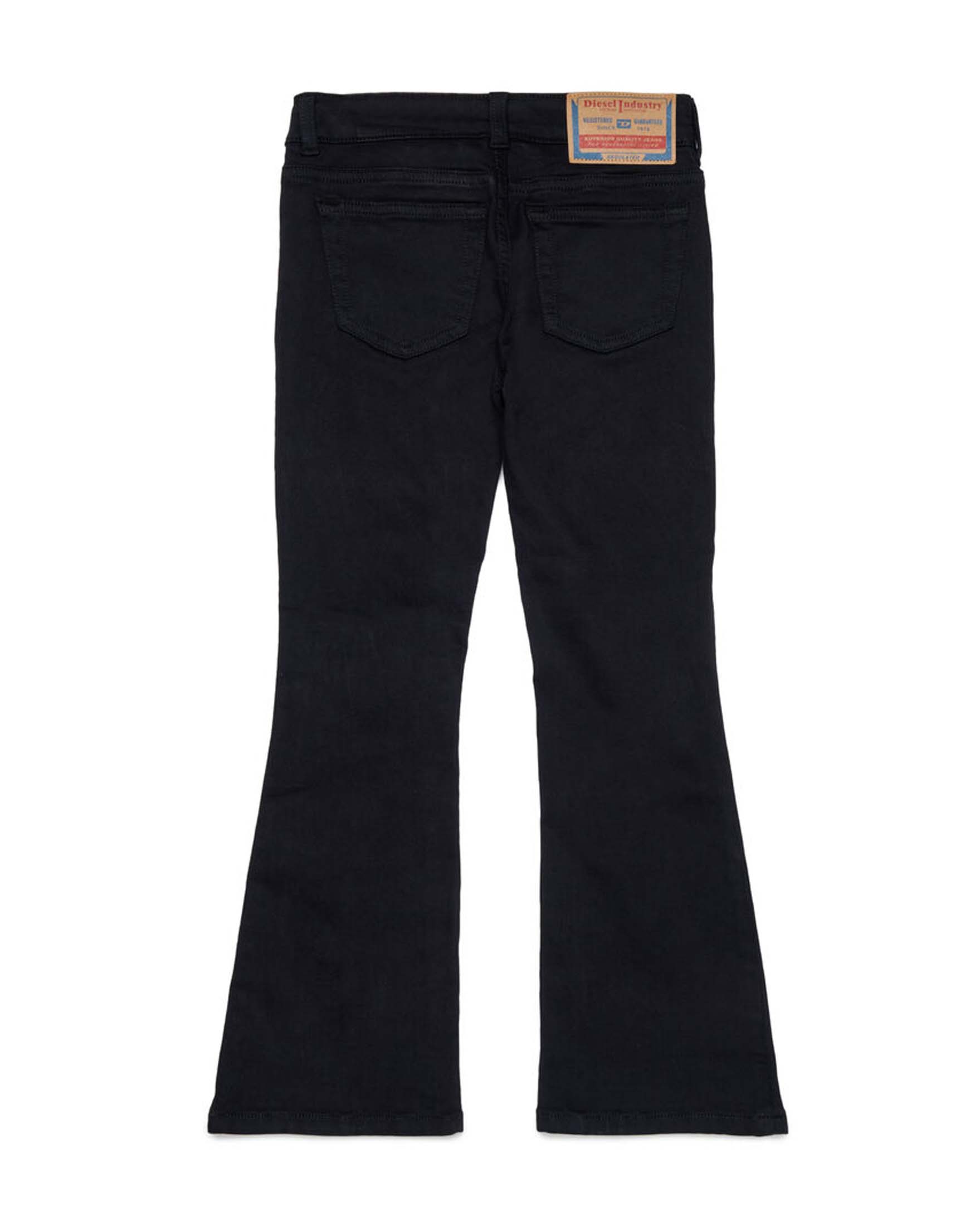 Jeans flare nero Diesel in cotone stretch image