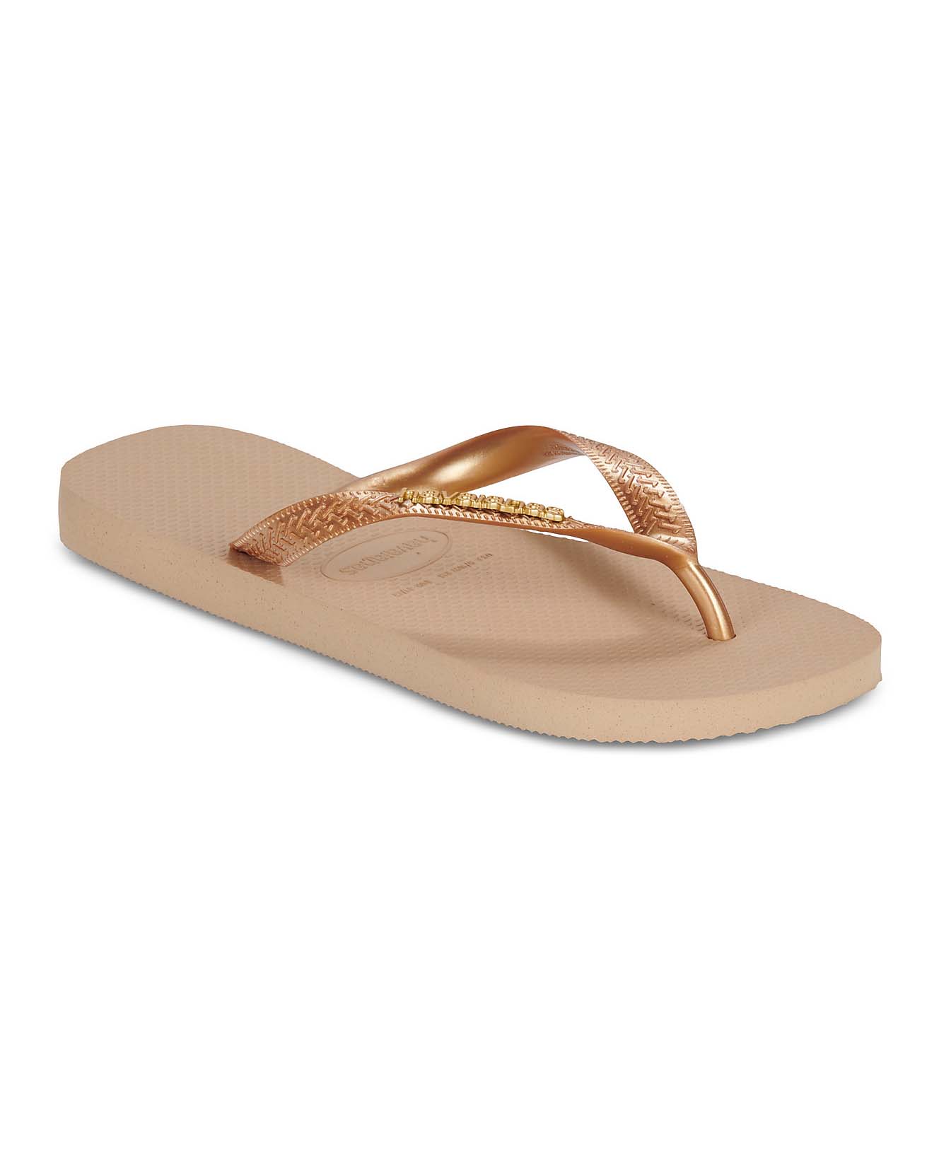 Ciabatte infradito Top Logo Metallic Havaianas oro con logo metallico dorato