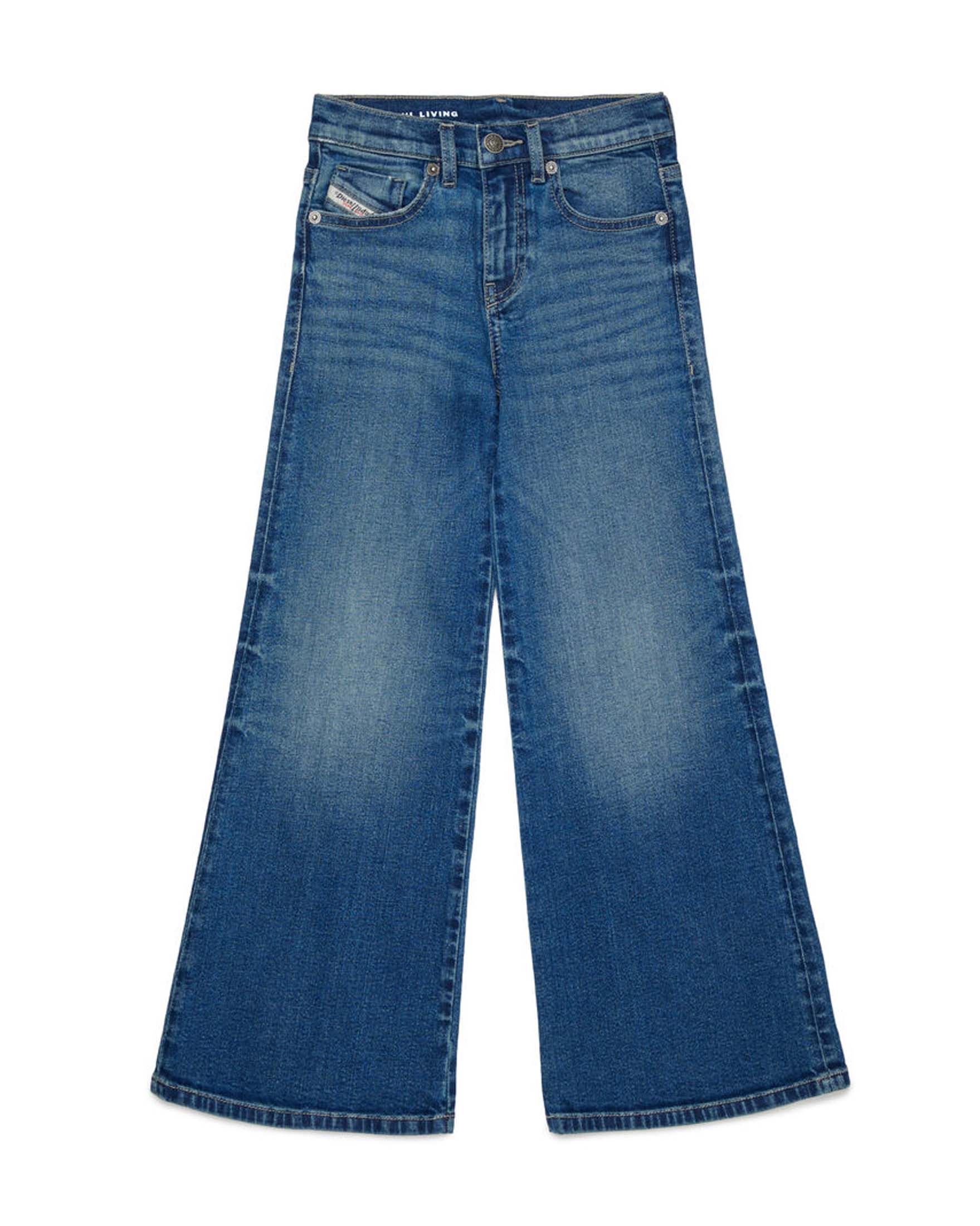 Jeans palazzo Diesel a lavaggio medio stone washed