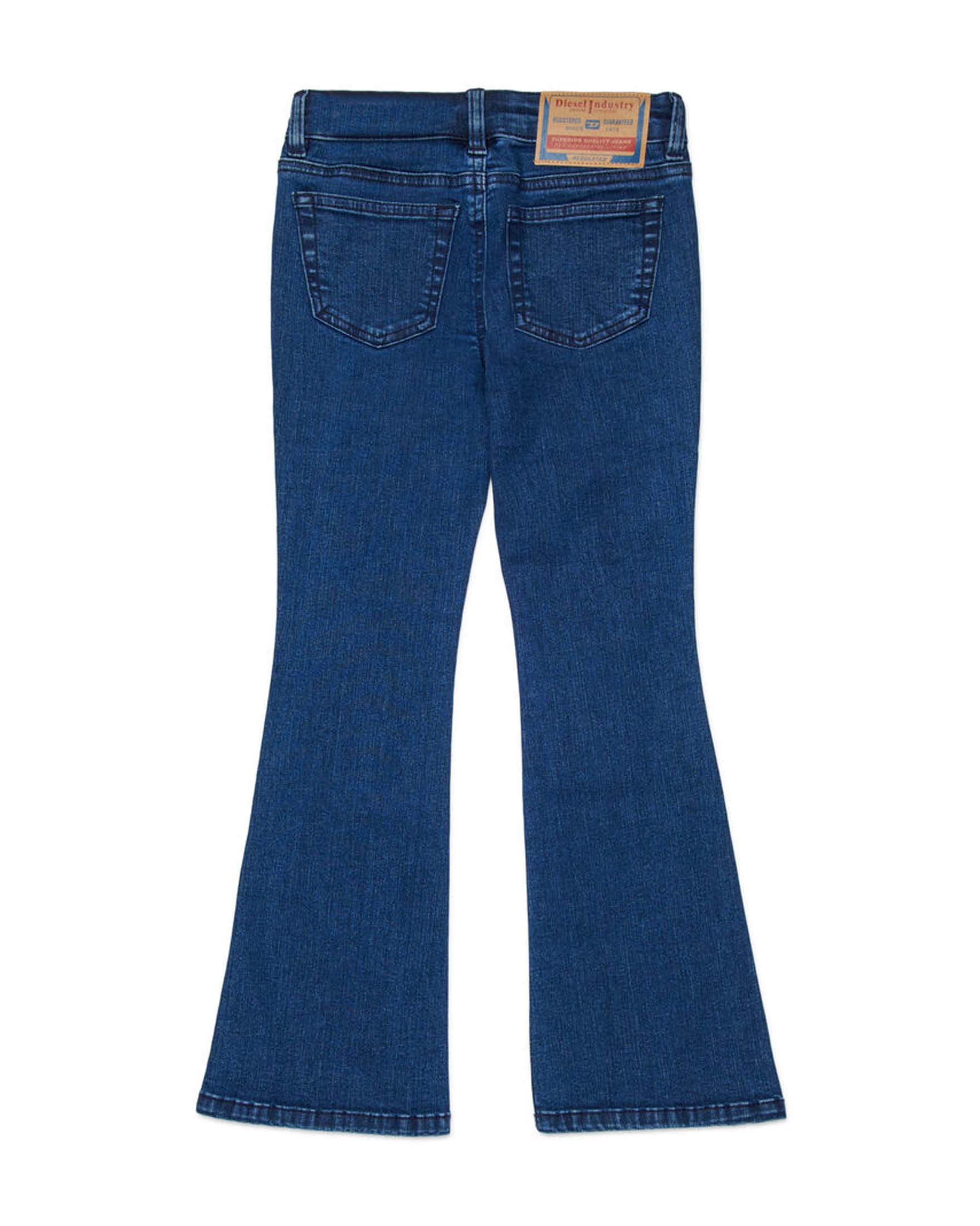 Jeans flare Diesel a lavaggio scuro stone washed image