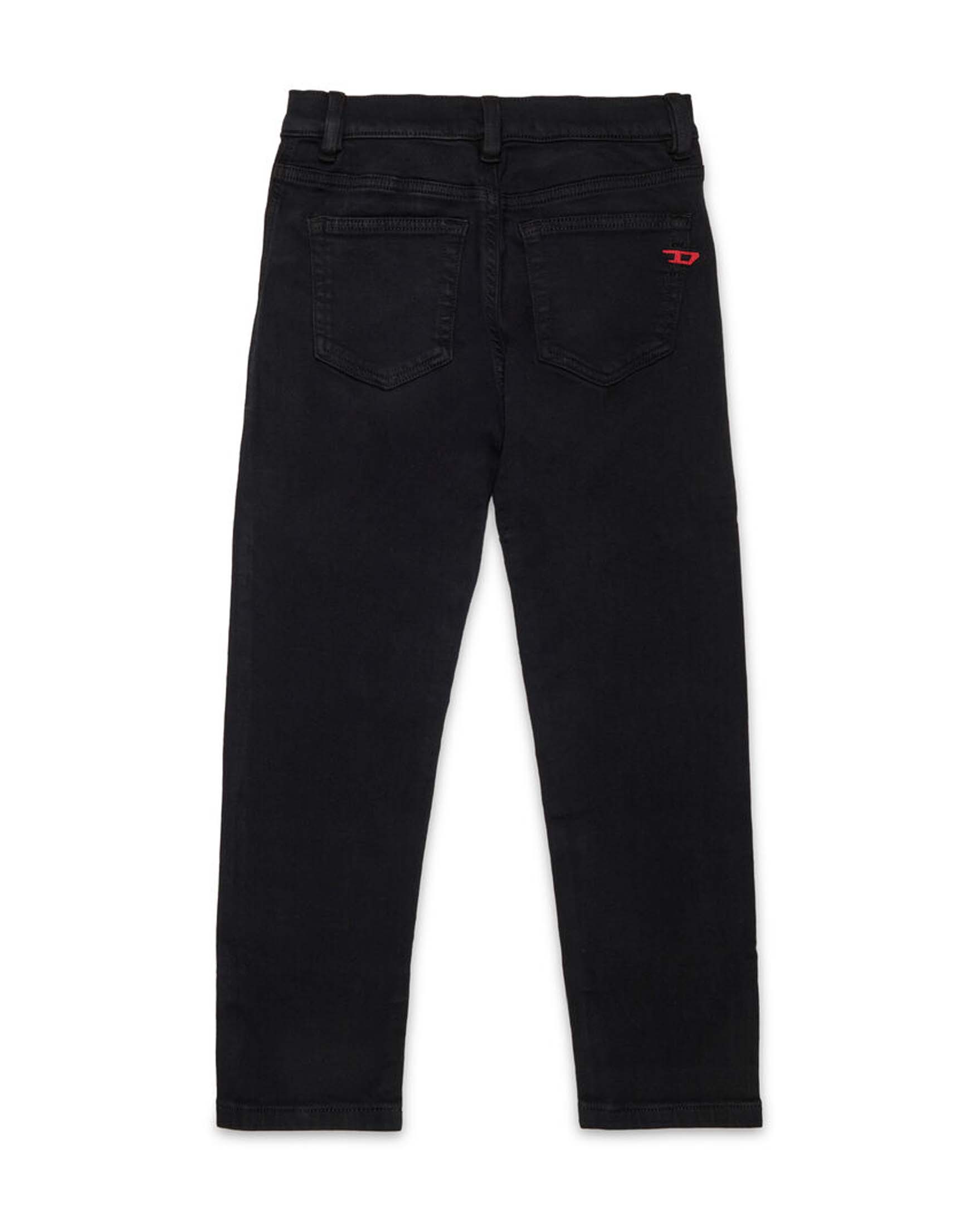 Jeans regular fit Diesel nero in bull di cotone image