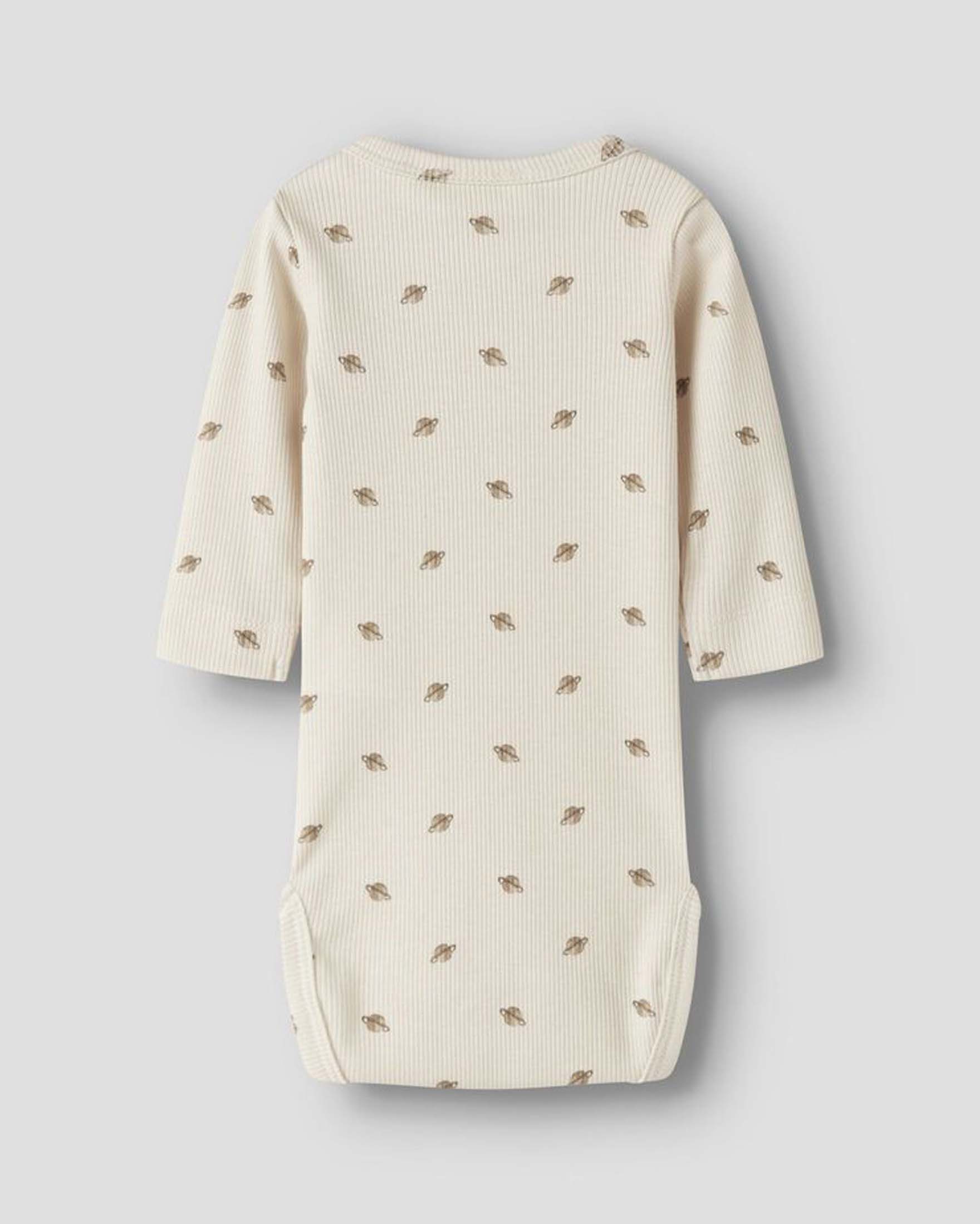 Body Lil'Atelier beige a maniche lunghe con fantasia spazio image