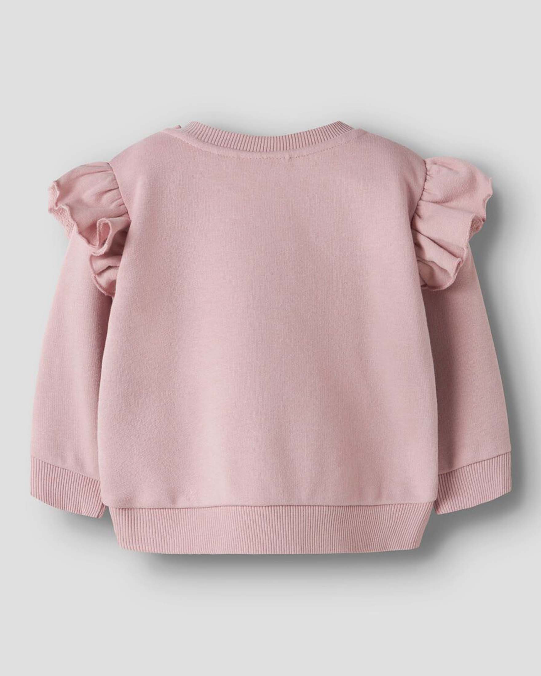Felpa rosa Lil'Atelier in misto cotone con rouches image