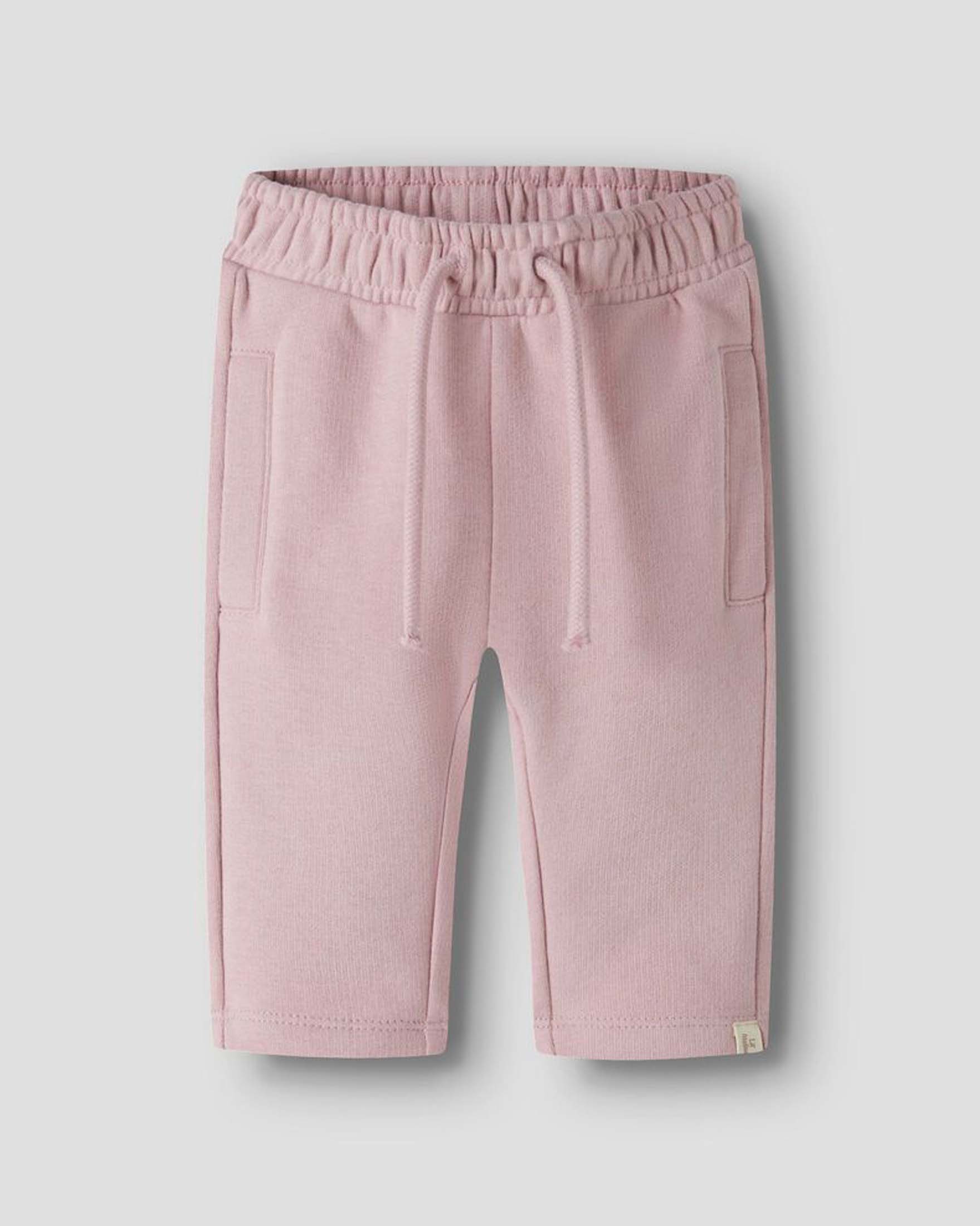 Pantalone rosa Lil'Atelier in felpa di misto cotone