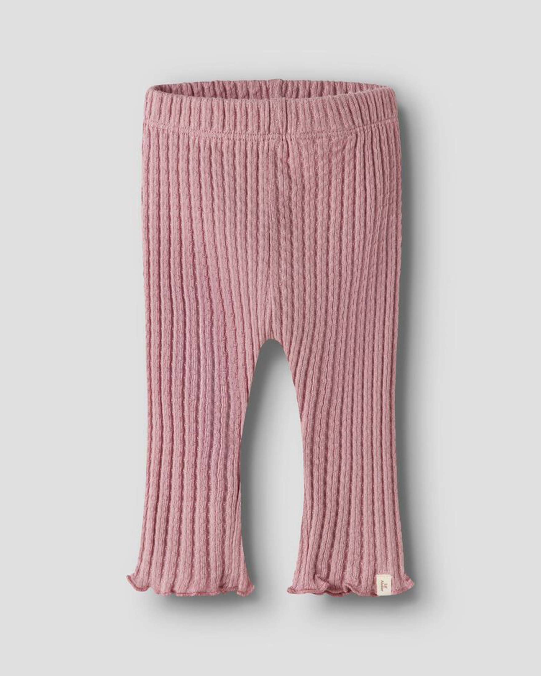 Leggins Lil'Atelier rosa antico in cotone operato