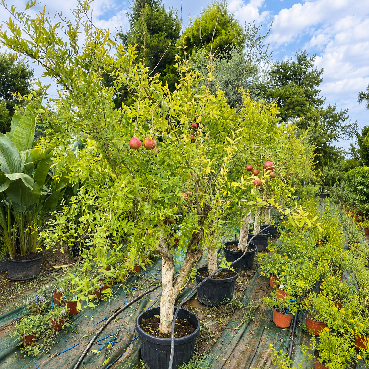 Albero di Melograno variante Wonderful – Pianta da Frutto in Vaso Ø40 cm