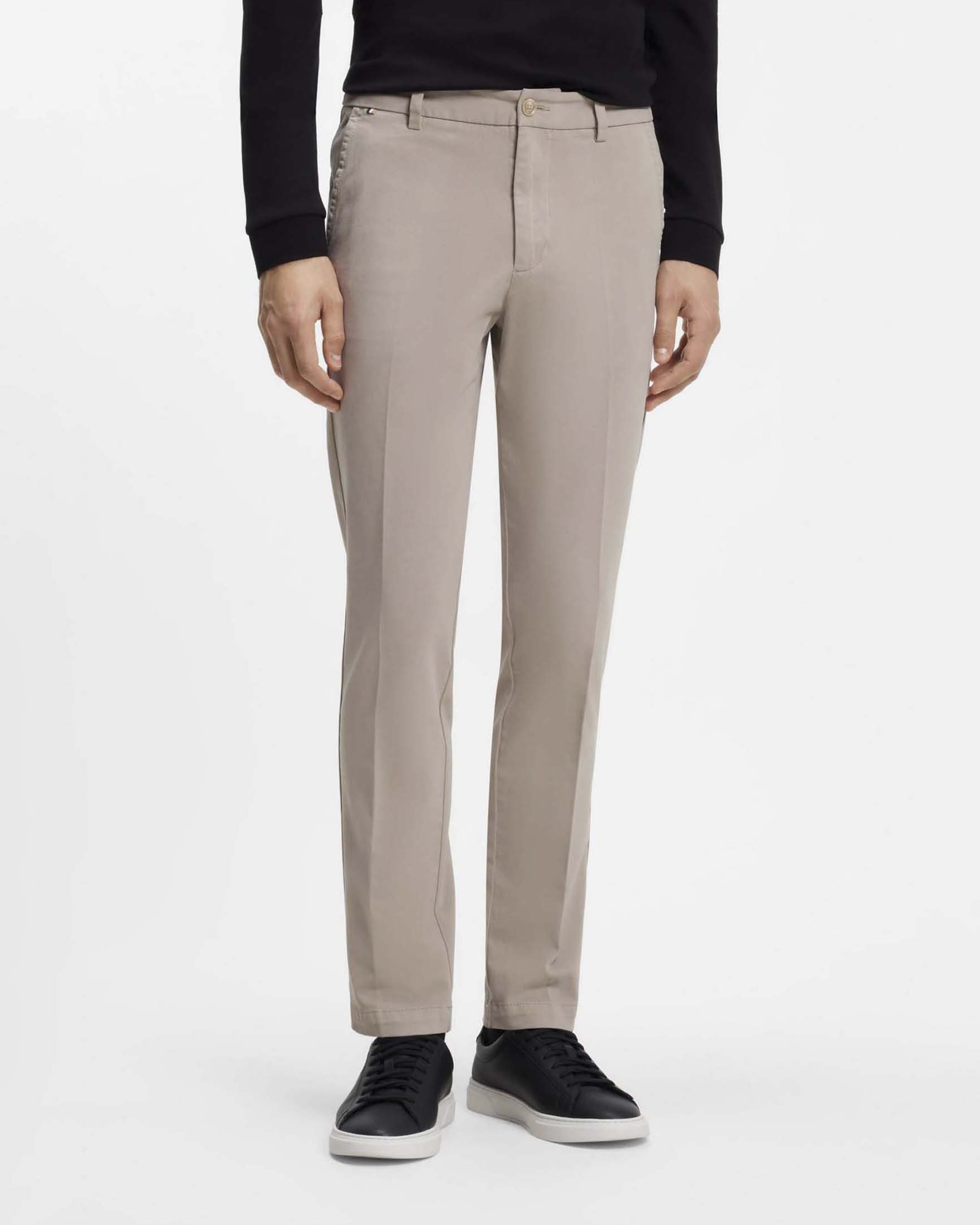 Pantalone chino Boss Kaiton sabbia in twill di cotone stretch image