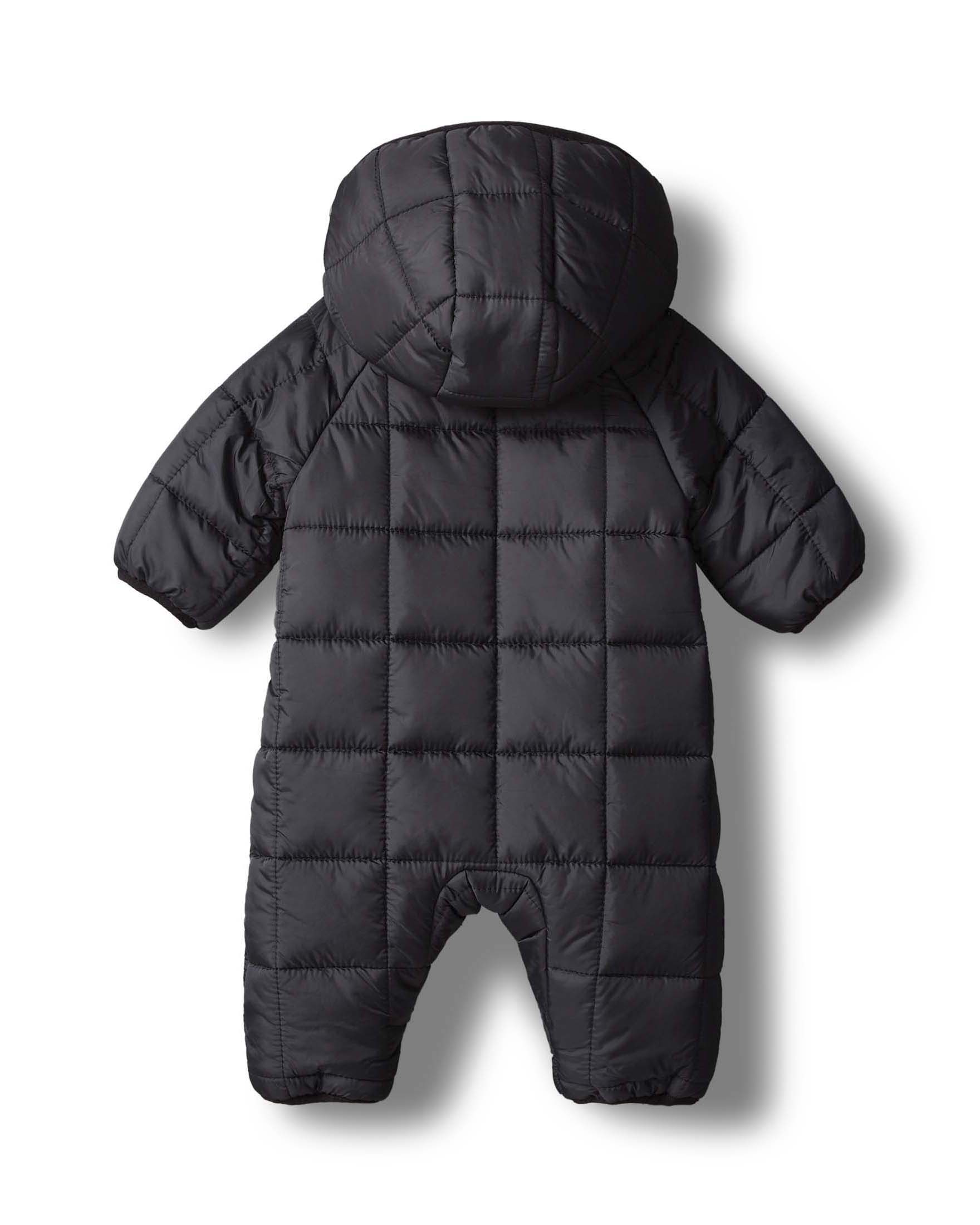 Tuta intera nera Calvin Klein in nylon imbottita con tessuto teddy bianco. image