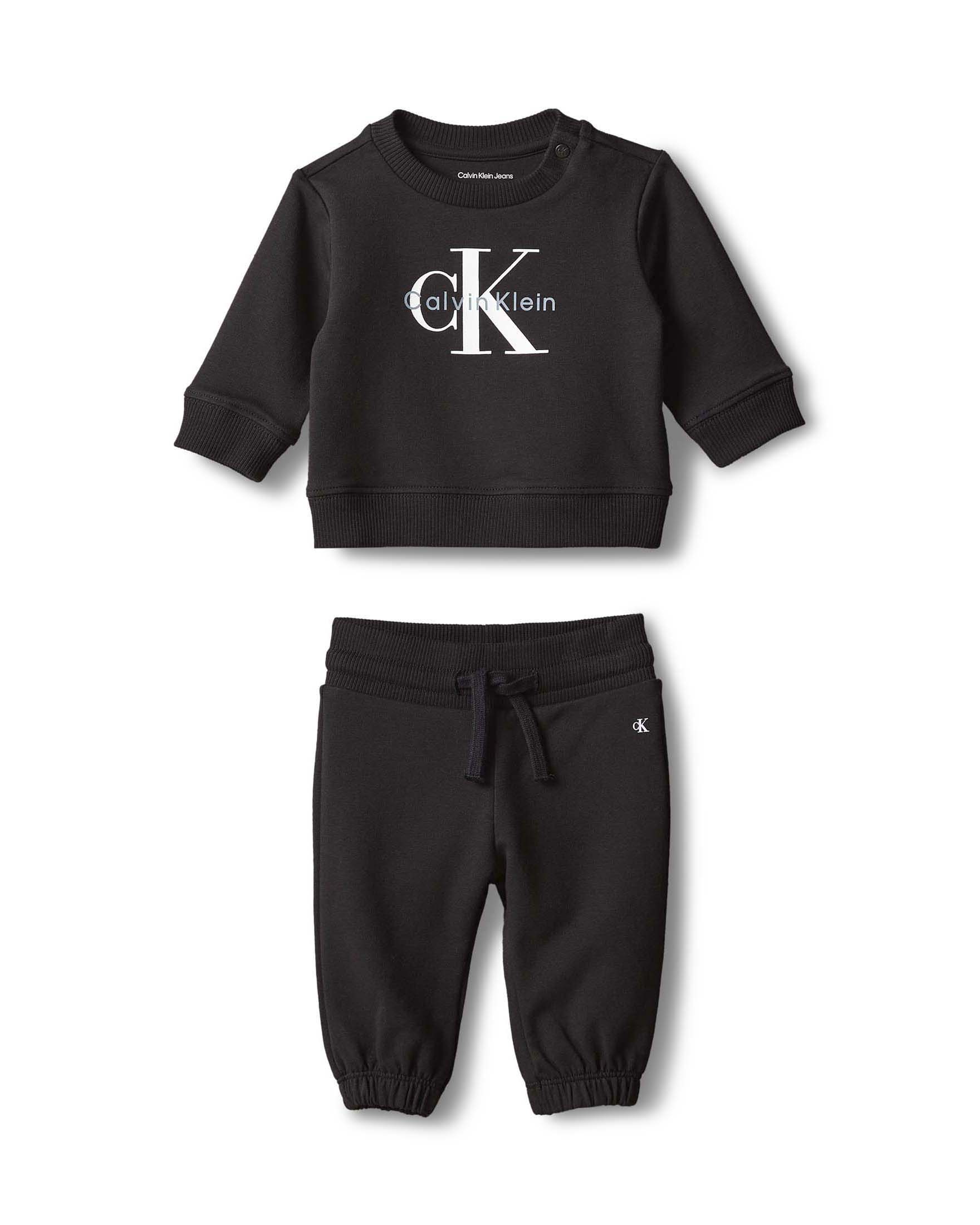 Completo tuta Calvin Klein nero in cotone stretch