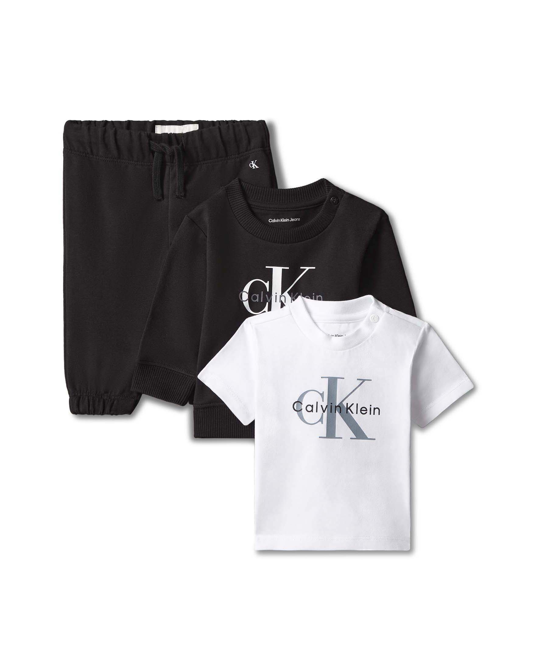 Completo tuta Calvin Klein nera con t-shirt bianca