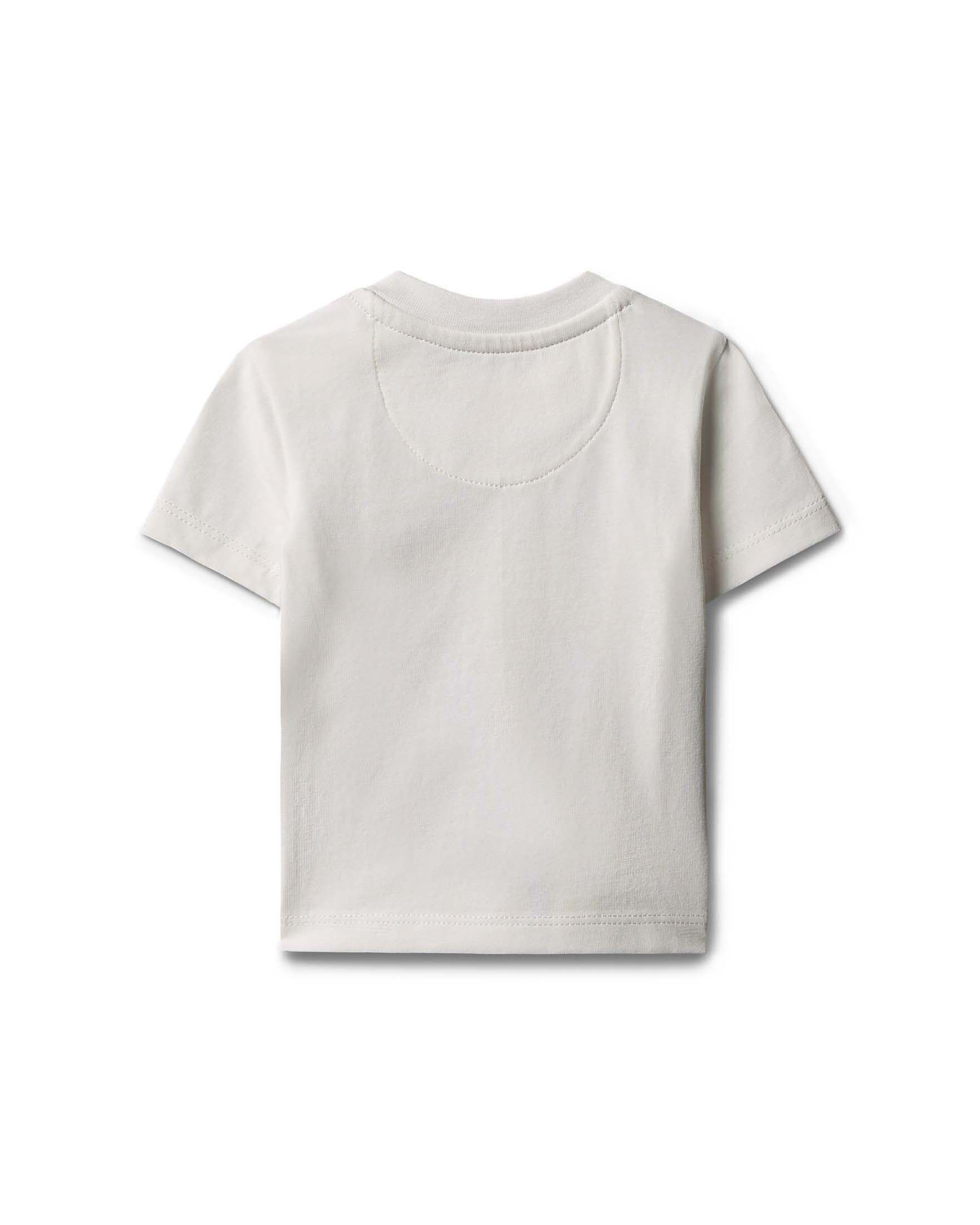 T-shirt Calvin Klein color panna in cotone stretch a maniche corte con logo monogram image