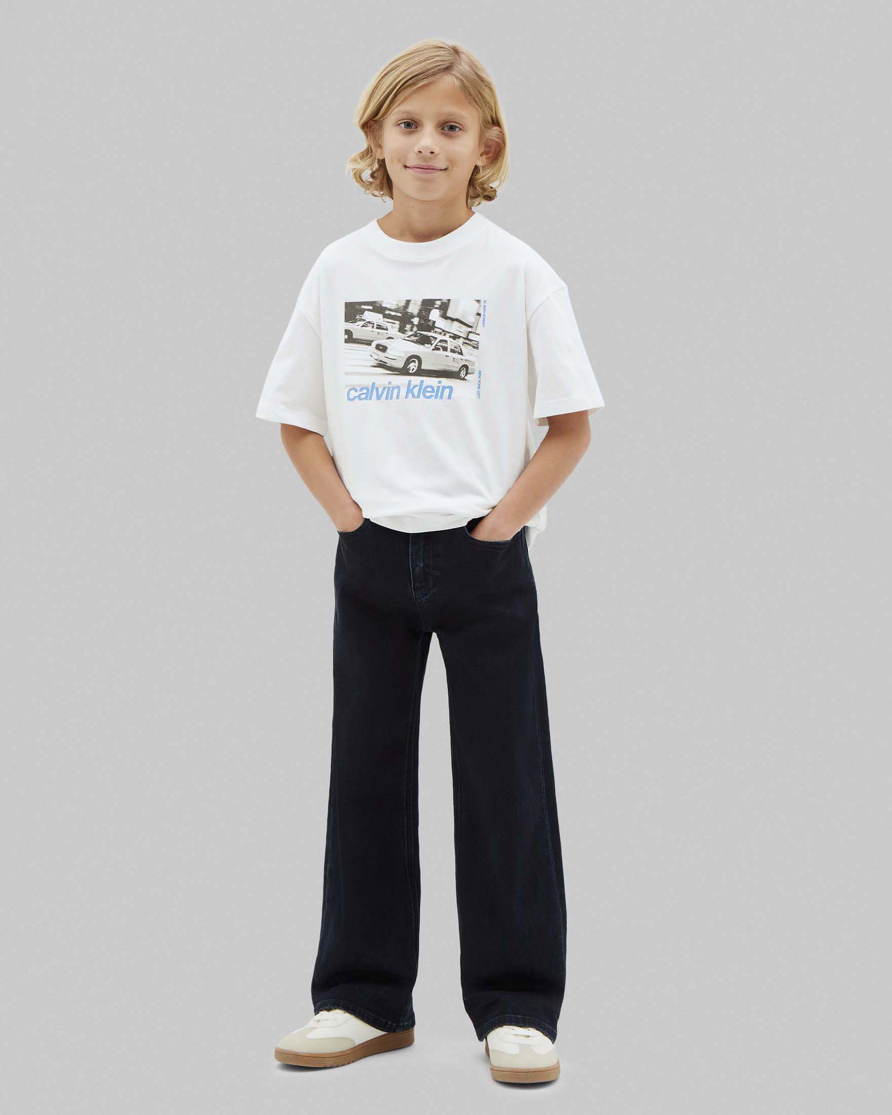 Jeans nero Calvin Klein modello skater in cotone stretch
