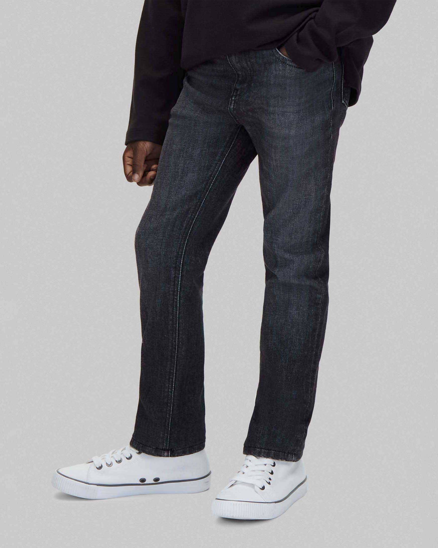Jeans slim nero Calvin Klein in cotone stone washed