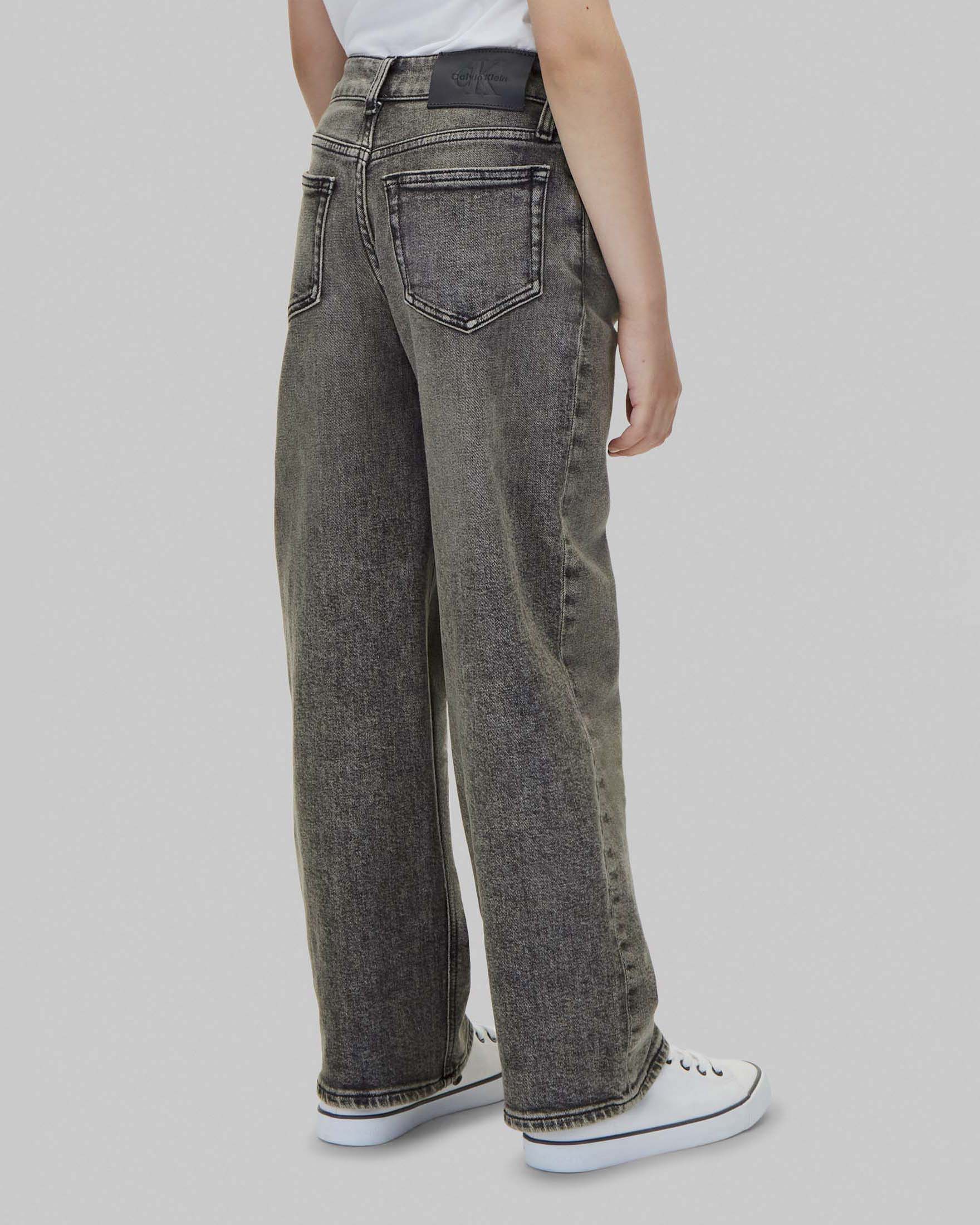 Skater jeans grigio Calvin Klein in puro cotone stone washed image