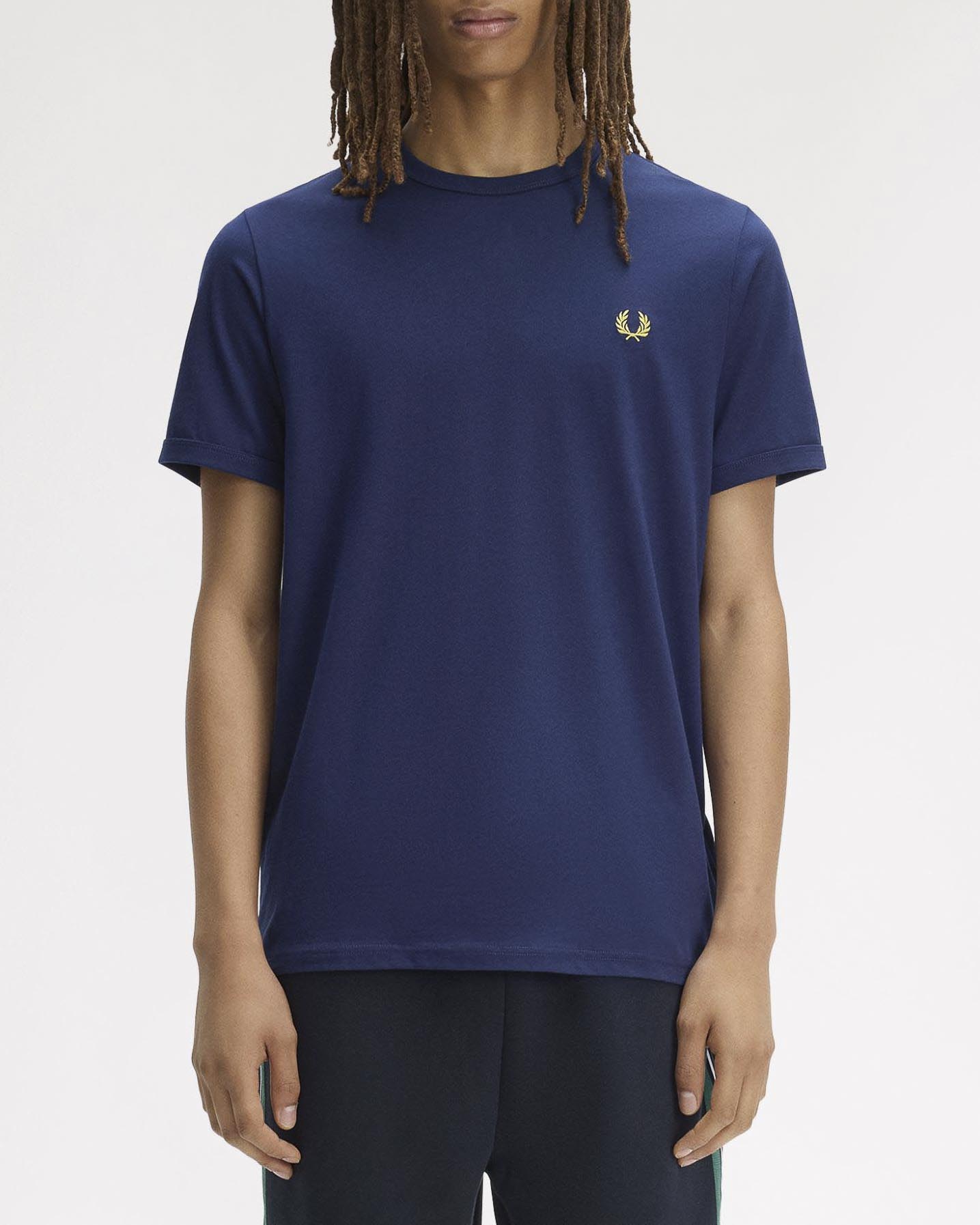 T-shirt mezza manica Fred Perry blu royal tinta unita