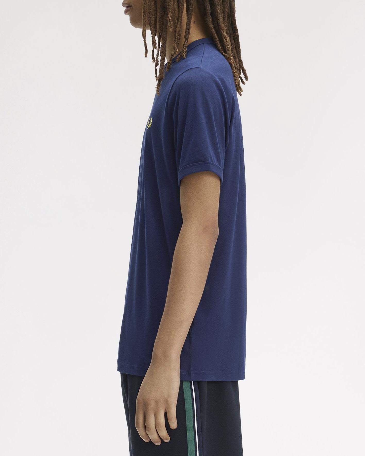 T-shirt mezza manica Fred Perry blu royal tinta unita image