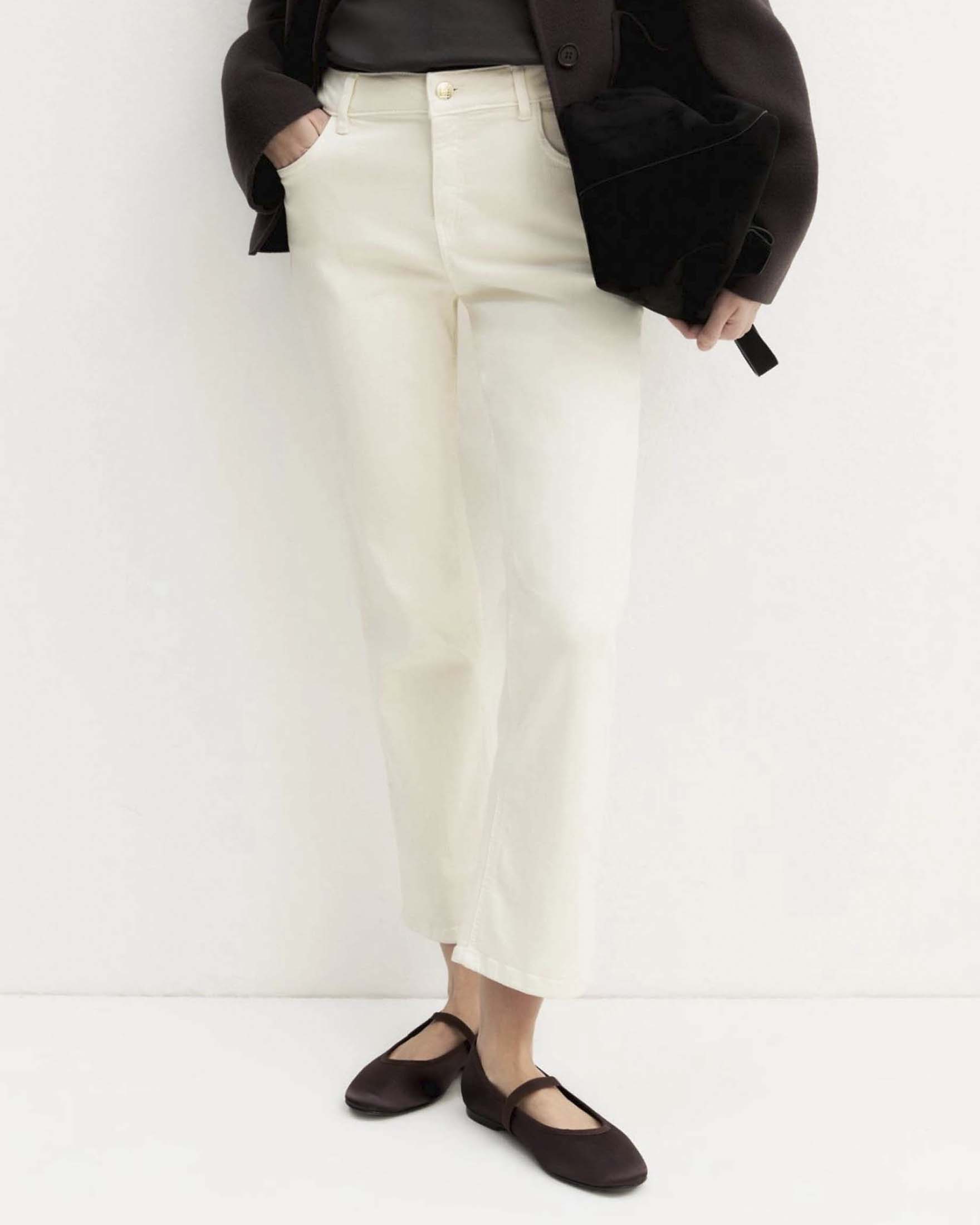 Pantaloni slim Emme Marella color burro in gabardina stretch a 5 tasche image