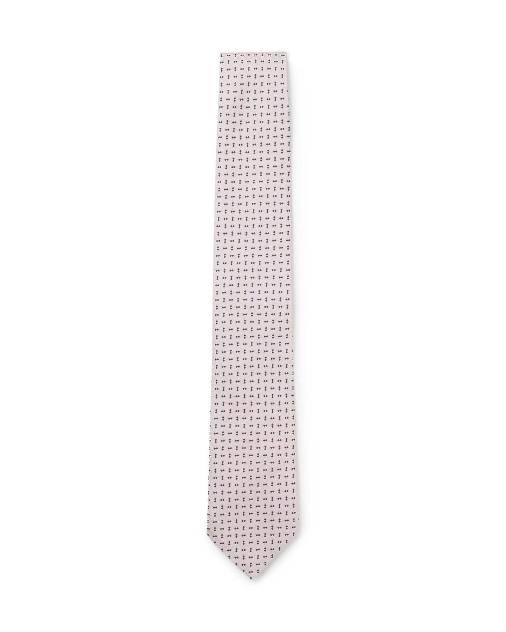 Cravatta Boss rosa in misto seta con microfantasia jacquard