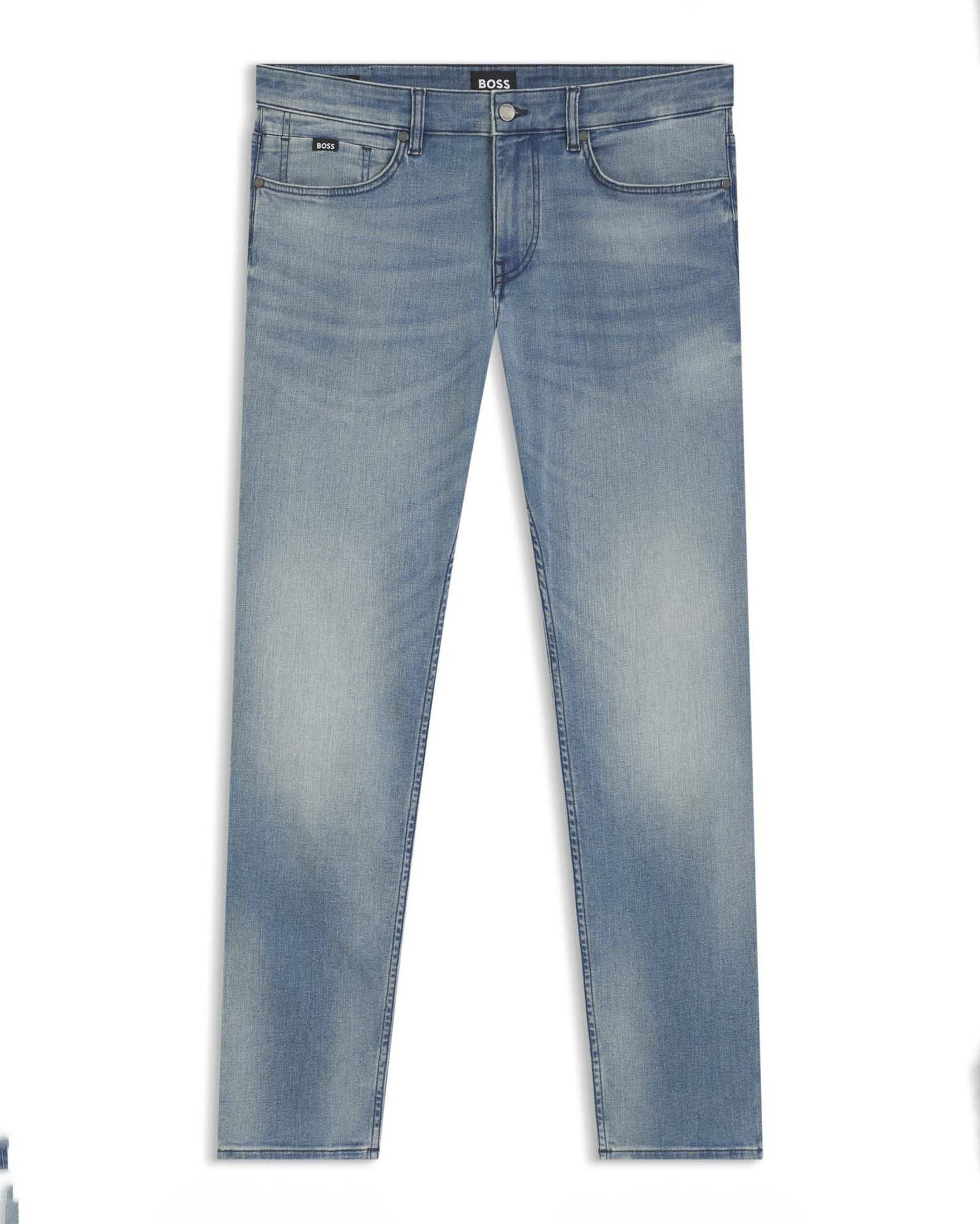 Jeans slim Boss lavaggio chiaro in misto cotone elasticizzato