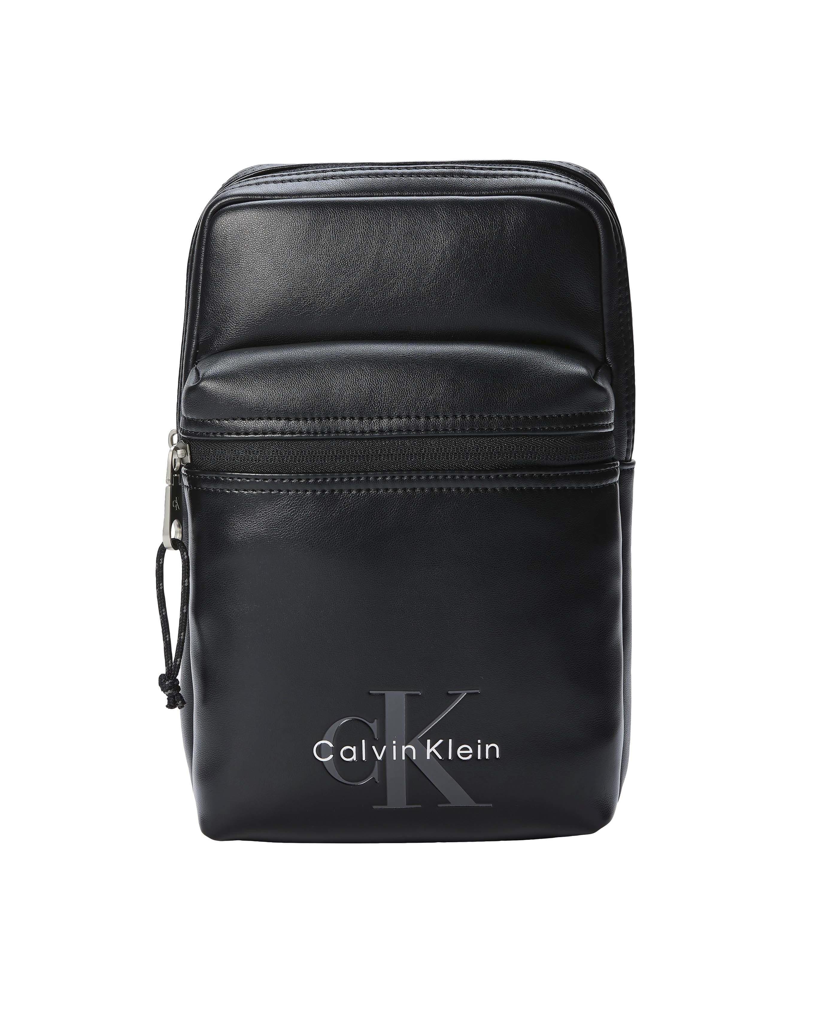 Borsello a tracolla Calvin Klein nero in similpelle con logo