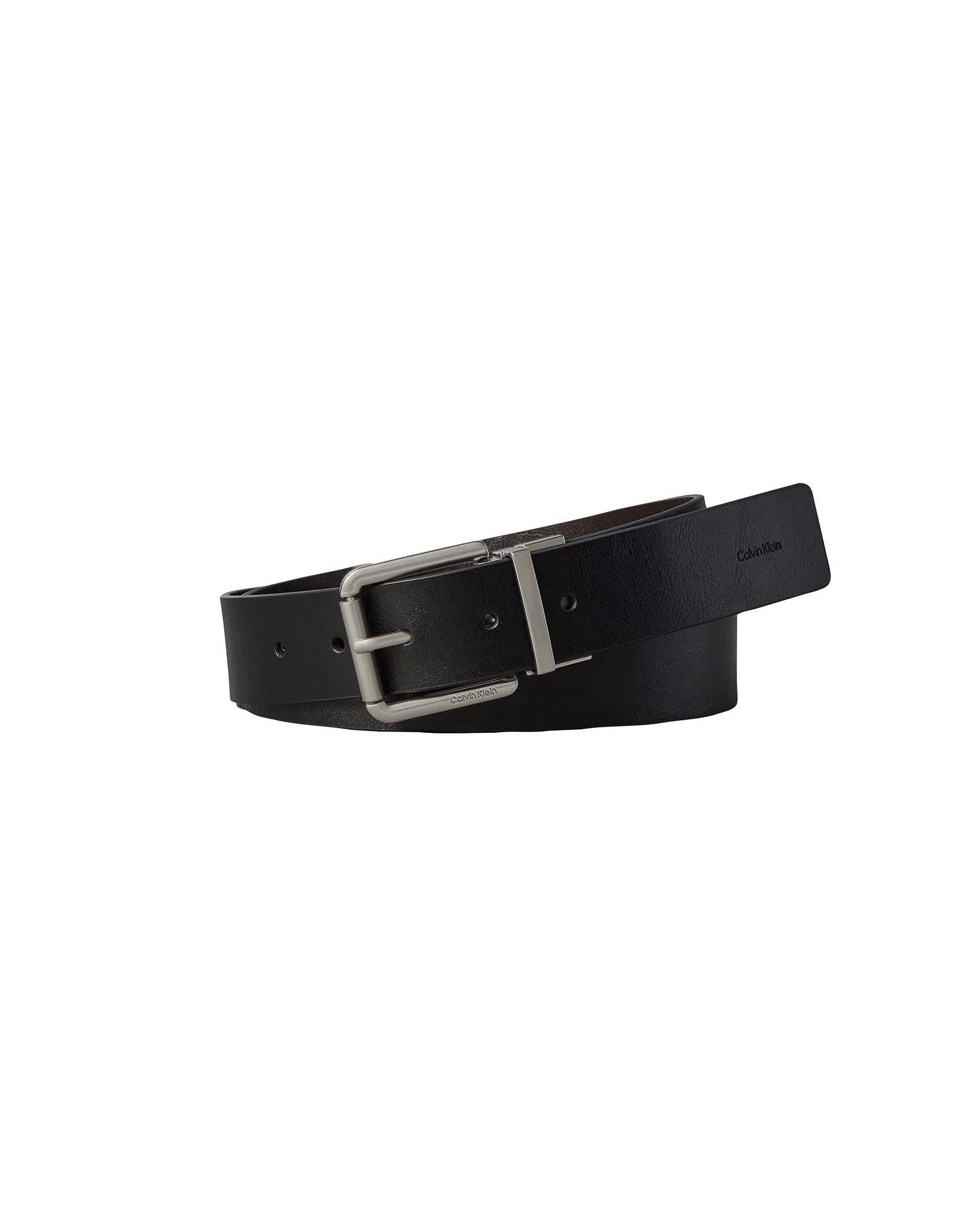 Cintura Calvin Klein nera in pelle reversibile
