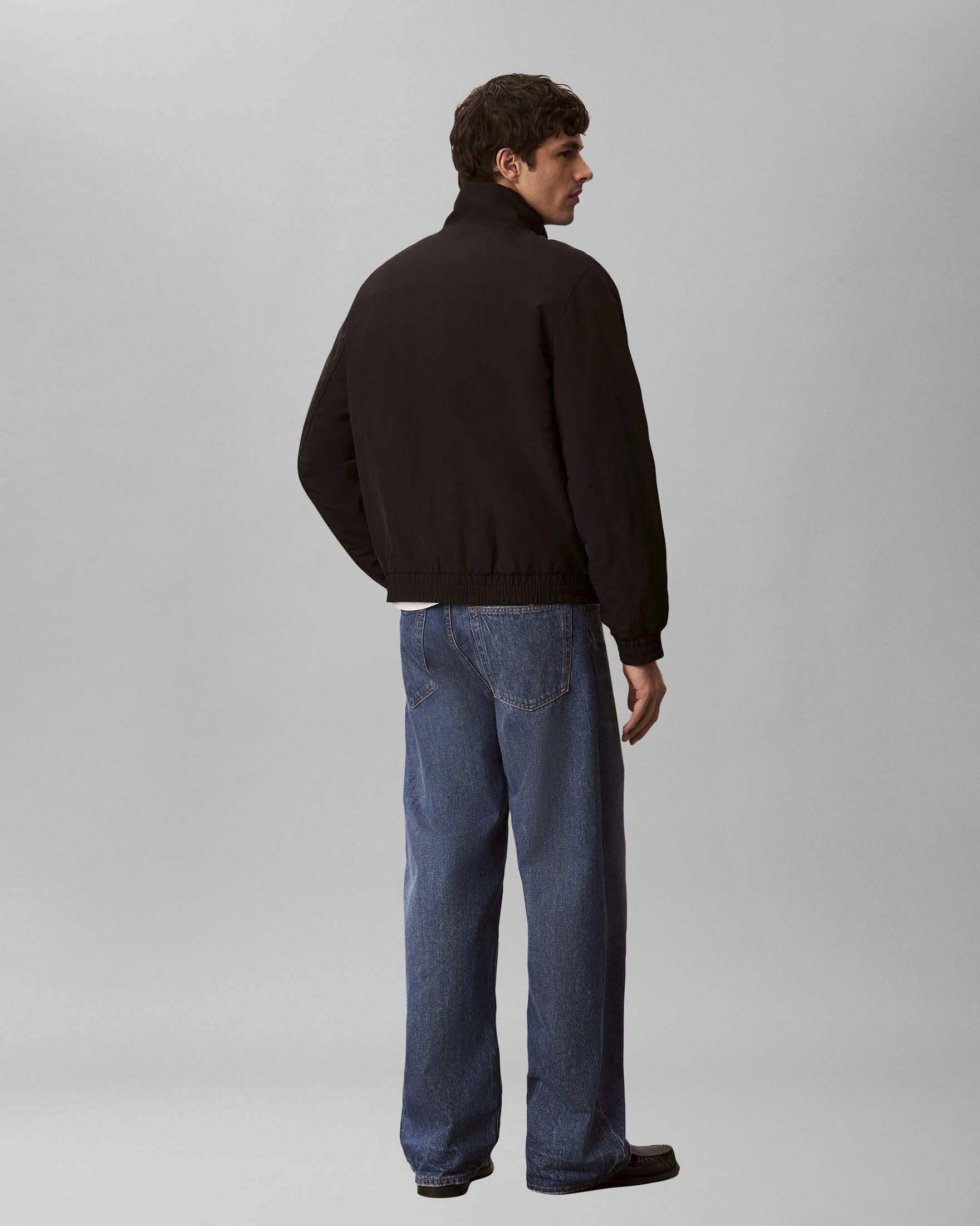 Giubbino sailor Calvin Klein Jeans nero in nylon con logo ricamato image