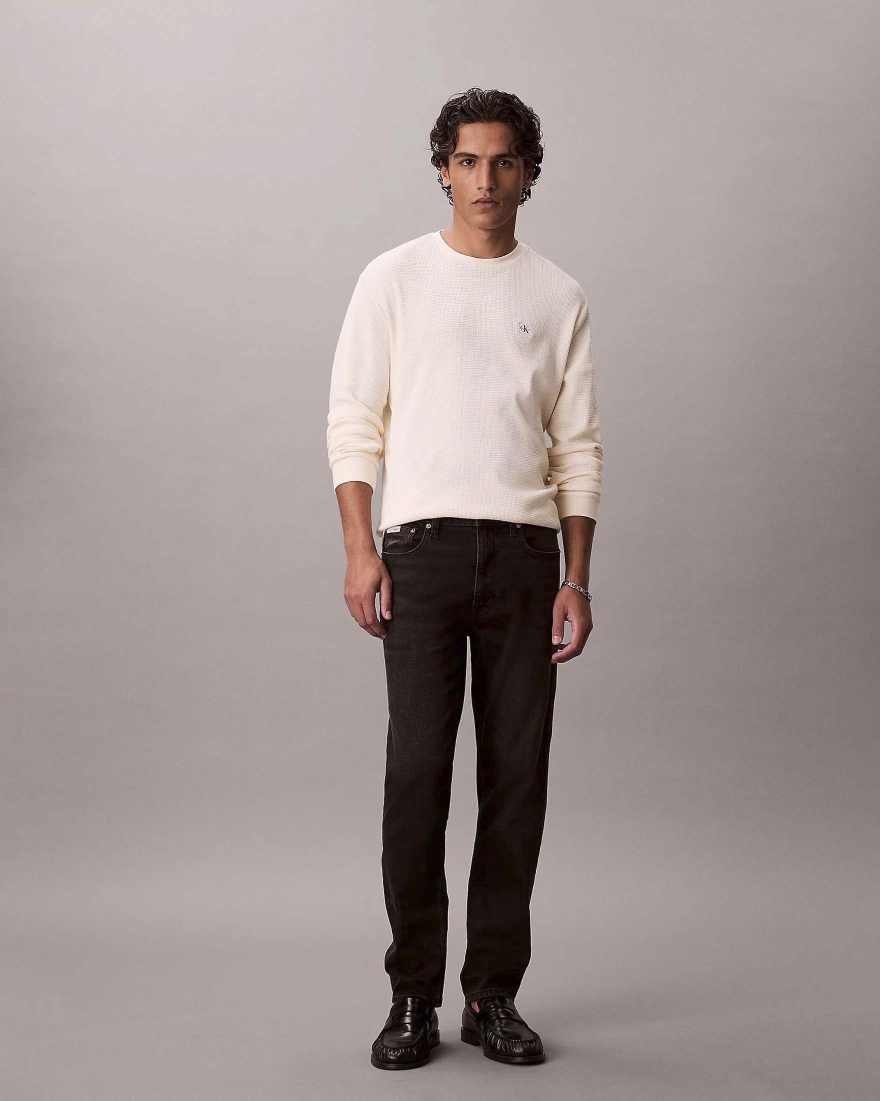 Jeans Calvin Klein Jeans neri lavaggio scuro in misto cotone